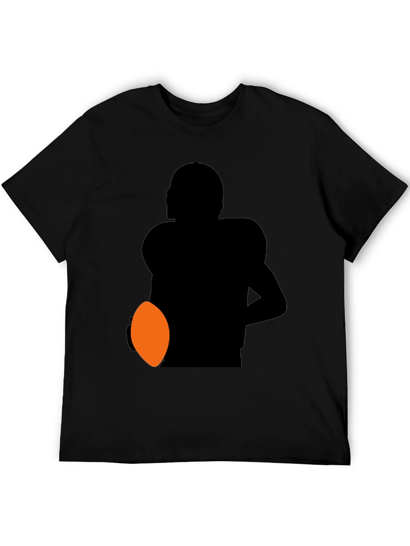 Football Player Silhouette Graphic Tee