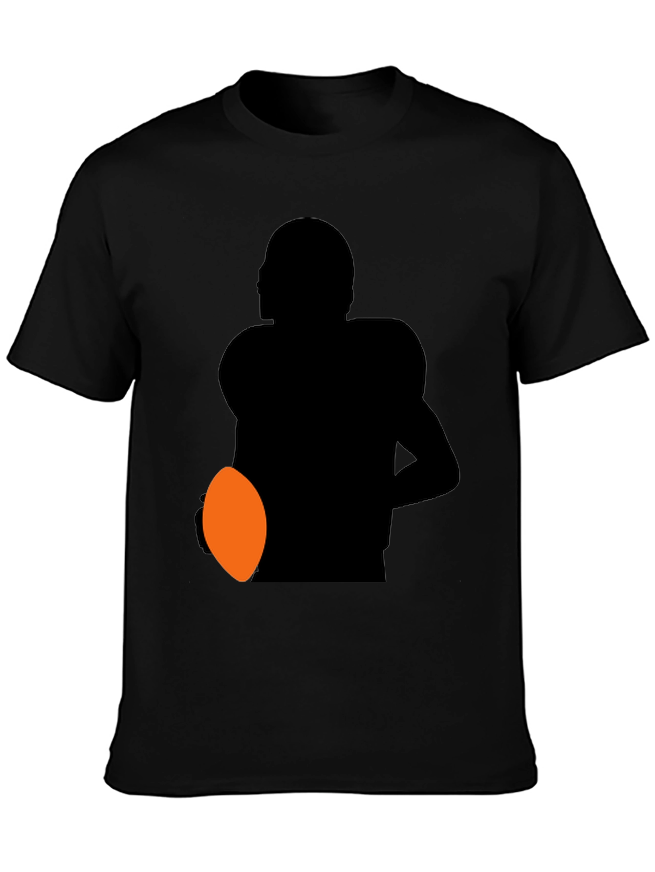 Football Player Silhouette Graphic Tee