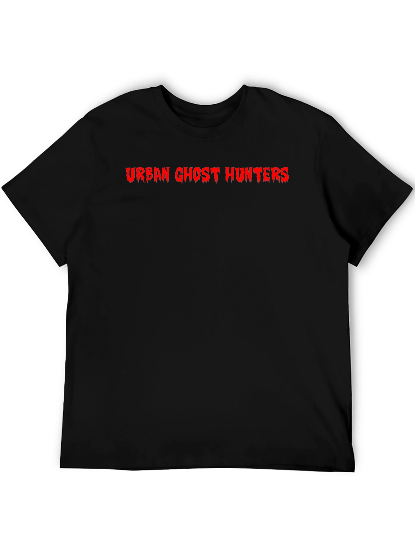 Urban Ghost Hunters Black T-Shirt - Red Graphic Print