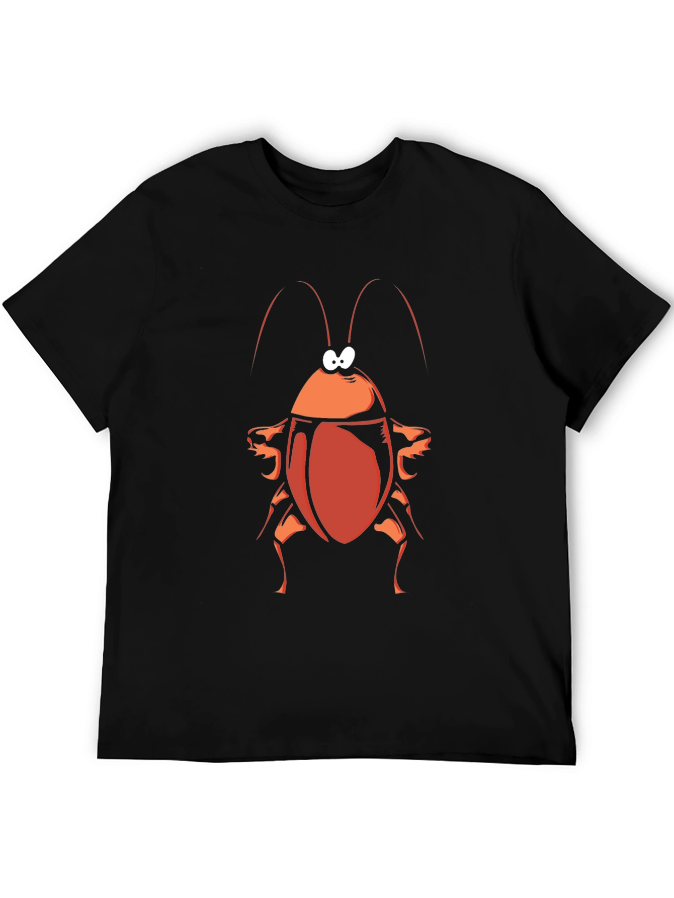 Cartoon Cockroach Graphic Tee - Black