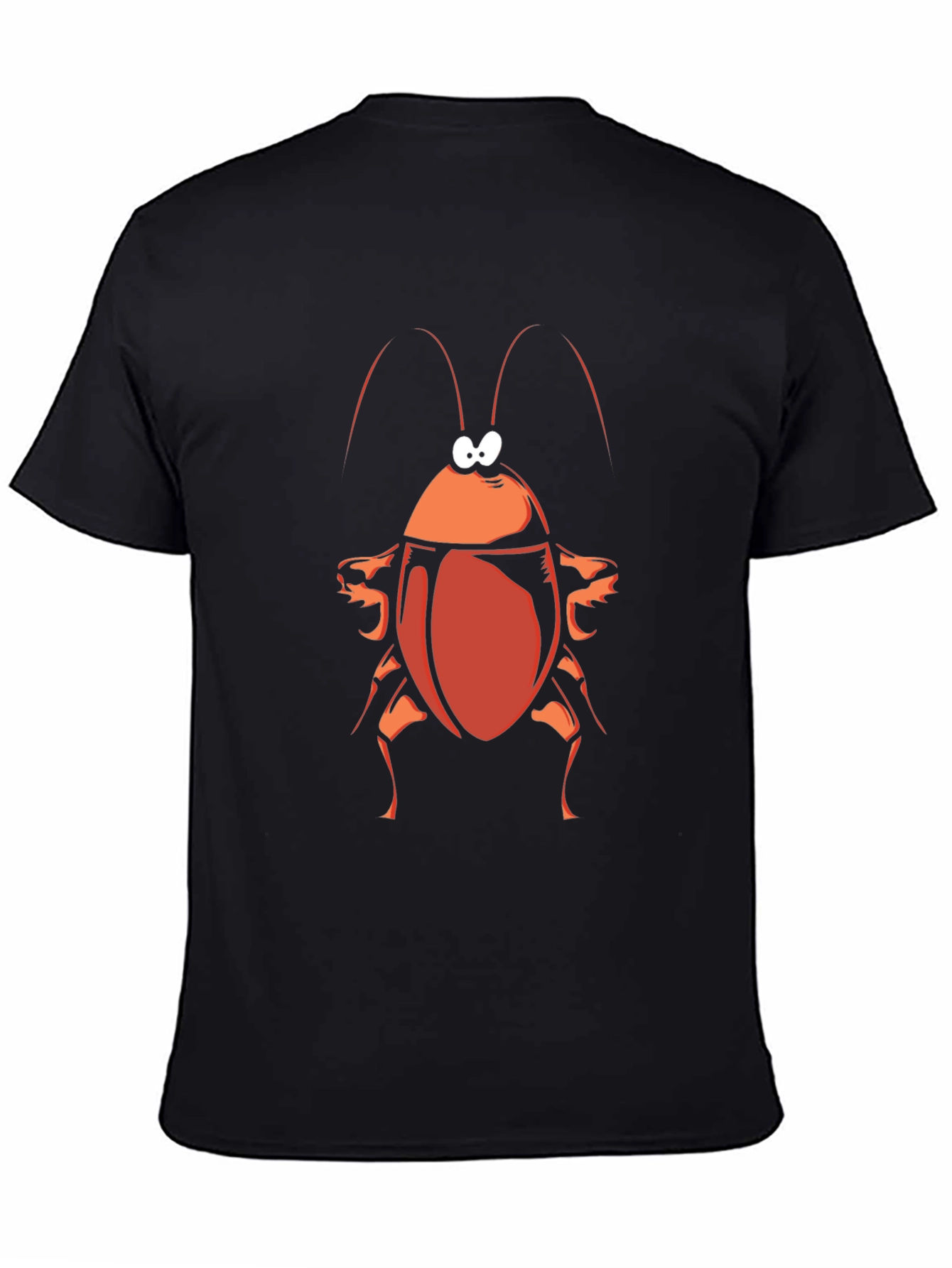 Cartoon Cockroach Graphic Tee - Black
