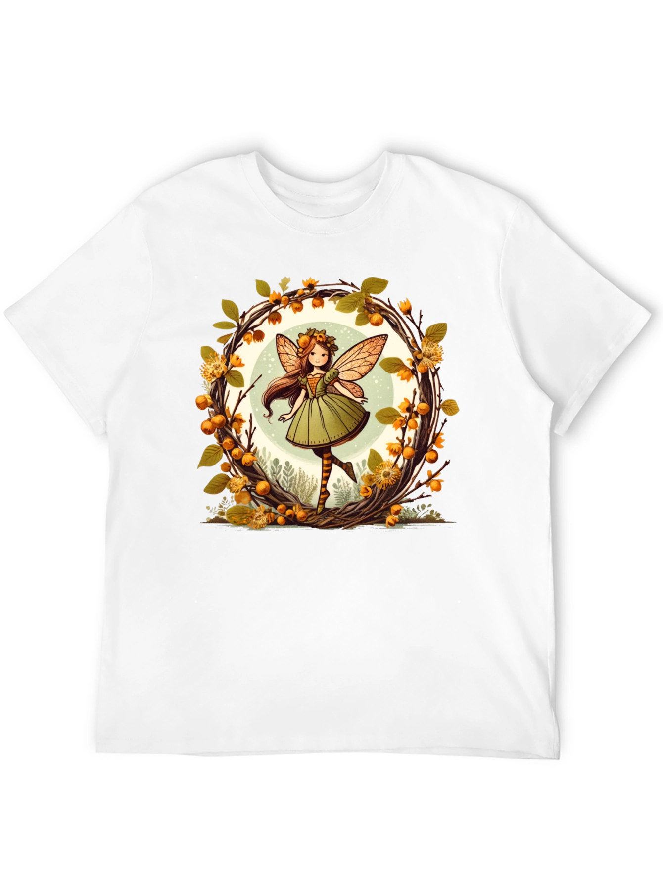 Autumn Fairy Graphic Tee - Whimsical Fall T-Shirt