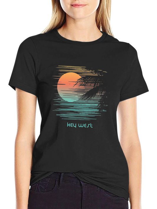 Key West Sunset Graphic Tee - Black