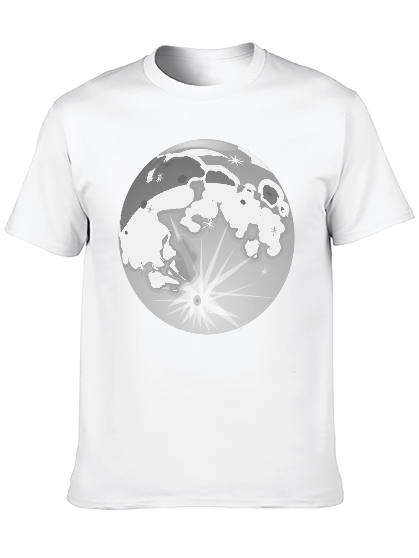 Lunar Eclipse Graphic T-Shirt - Black Cotton