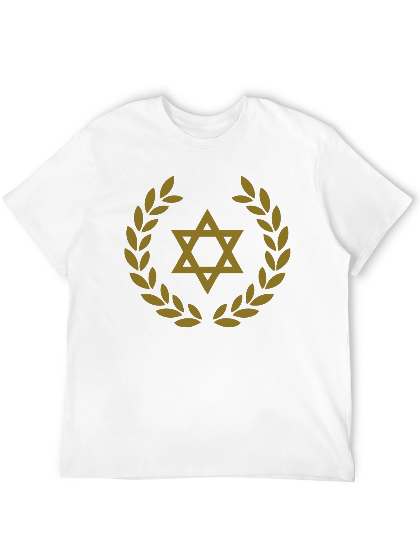 Star of David Laurel Wreath T-Shirt - Black