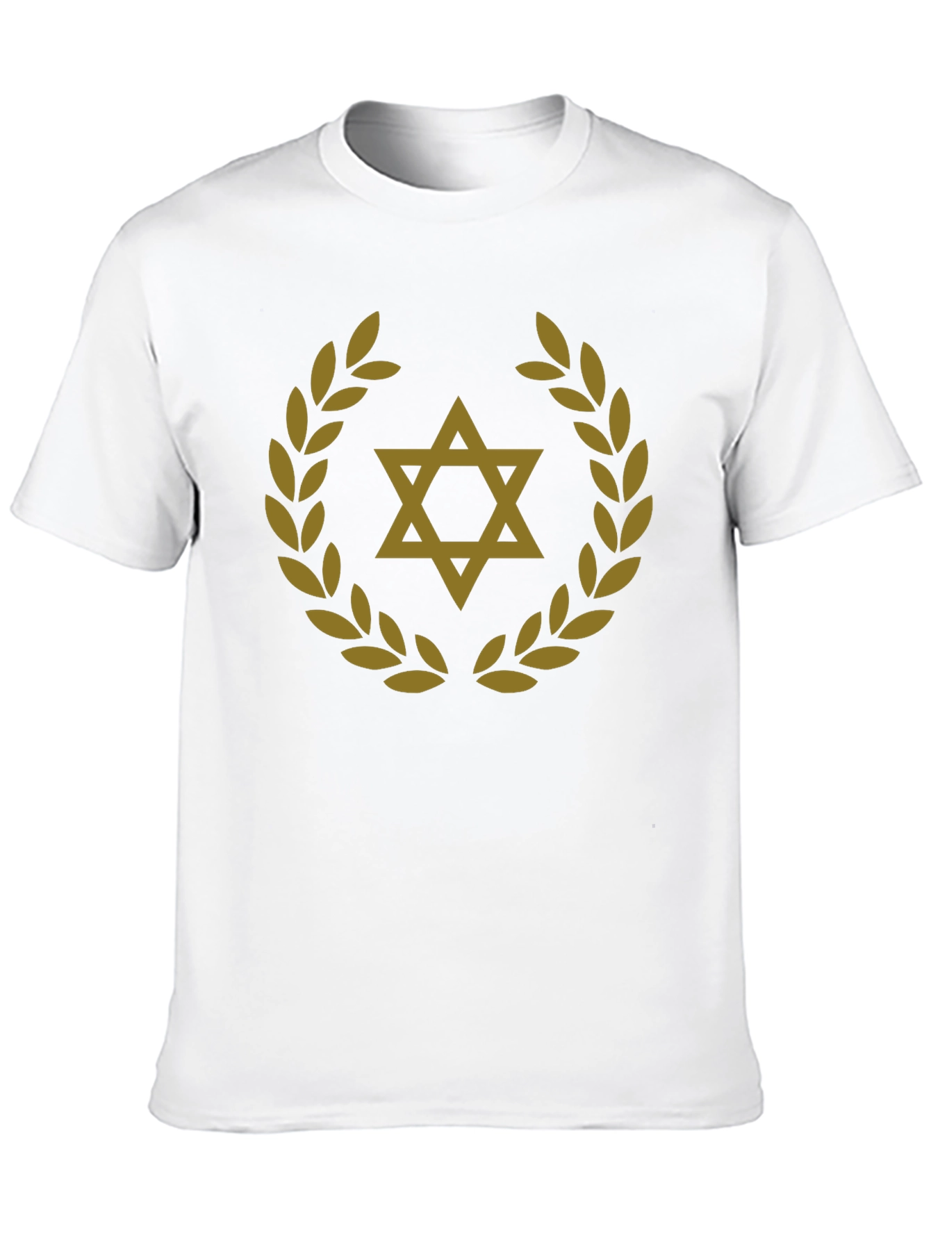 Star of David Laurel Wreath T-Shirt - Black