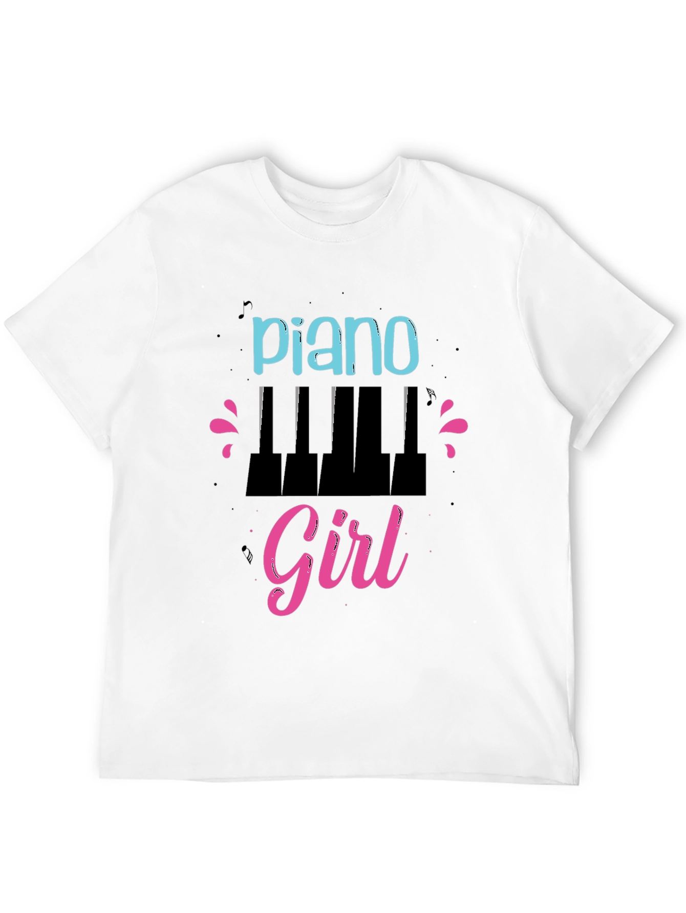 Piano Girl Graphic T-Shirt - Stylish Music Lover Tee