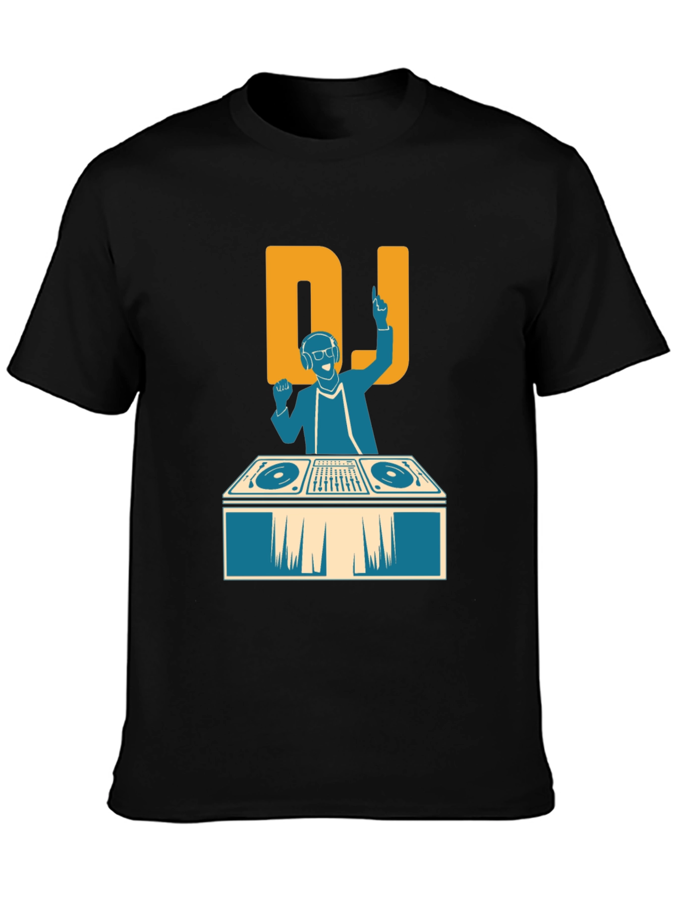 DJ Graphic Print T-Shirt - Black