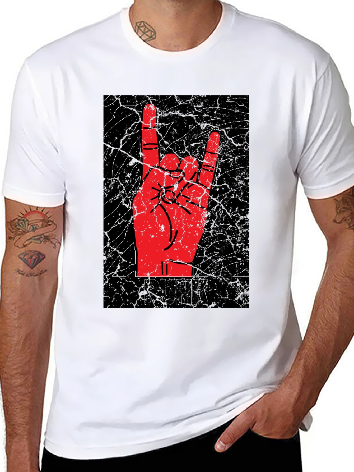 Punk Rock Hand Gesture Graphic Tee