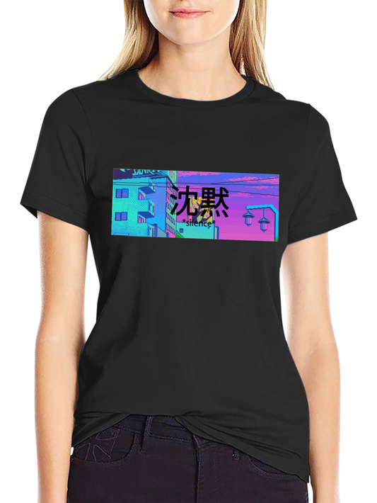 Vaporwave Aesthetic Black T-Shirt