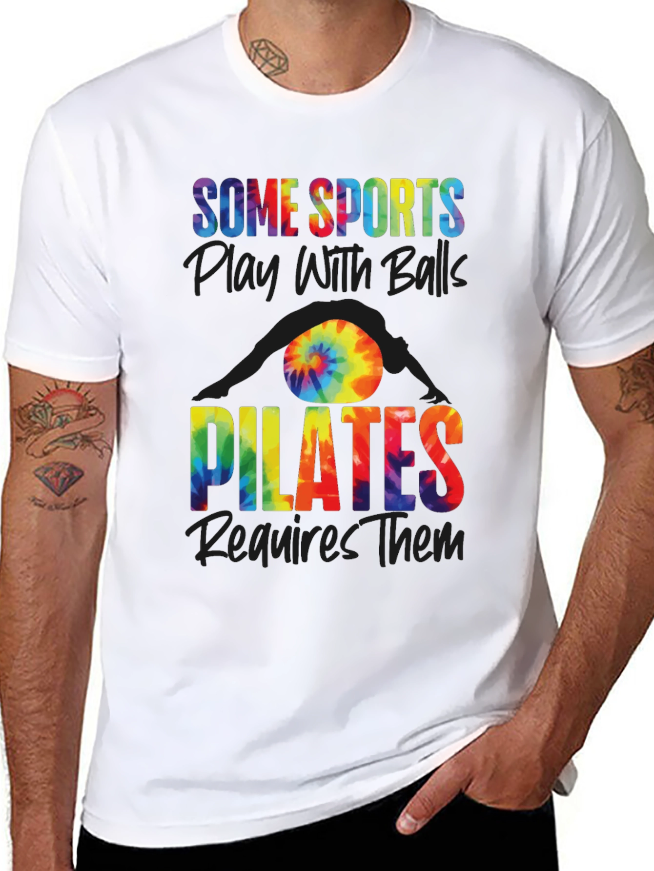 Pilates Balls Tie-Dye Graphic Tee