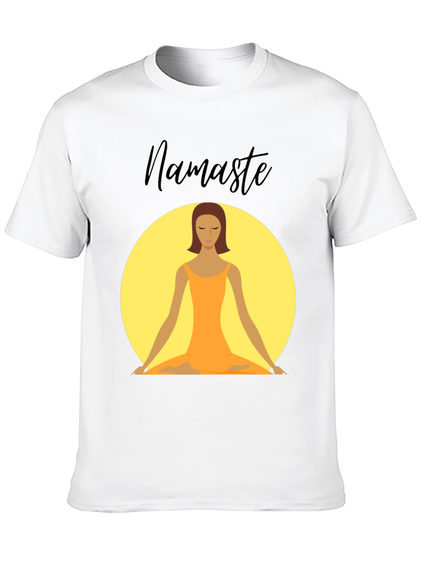 Namaste Yoga T-Shirt - Meditating Woman Design