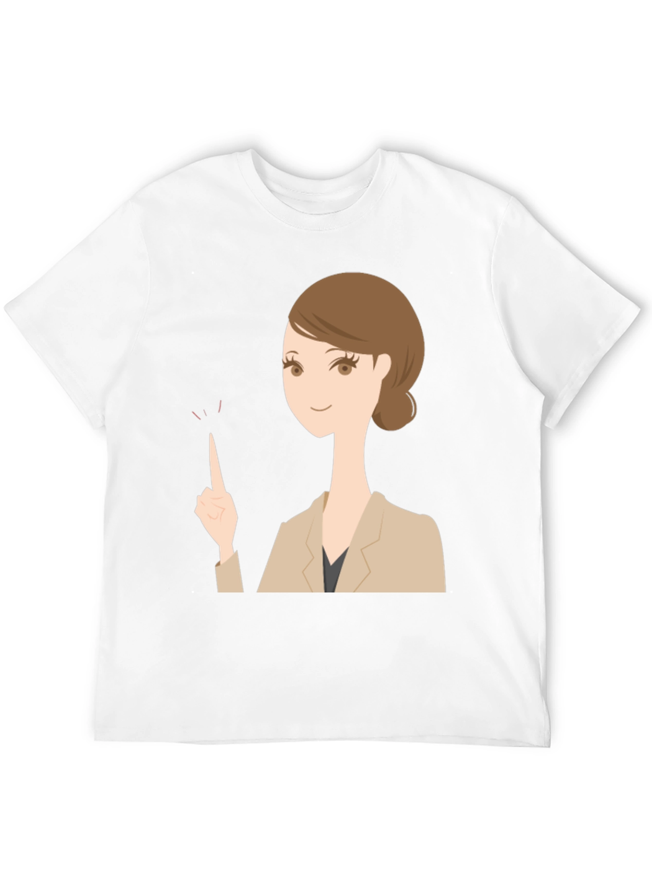 Woman Pointing T-Shirt - Black Graphic Tee