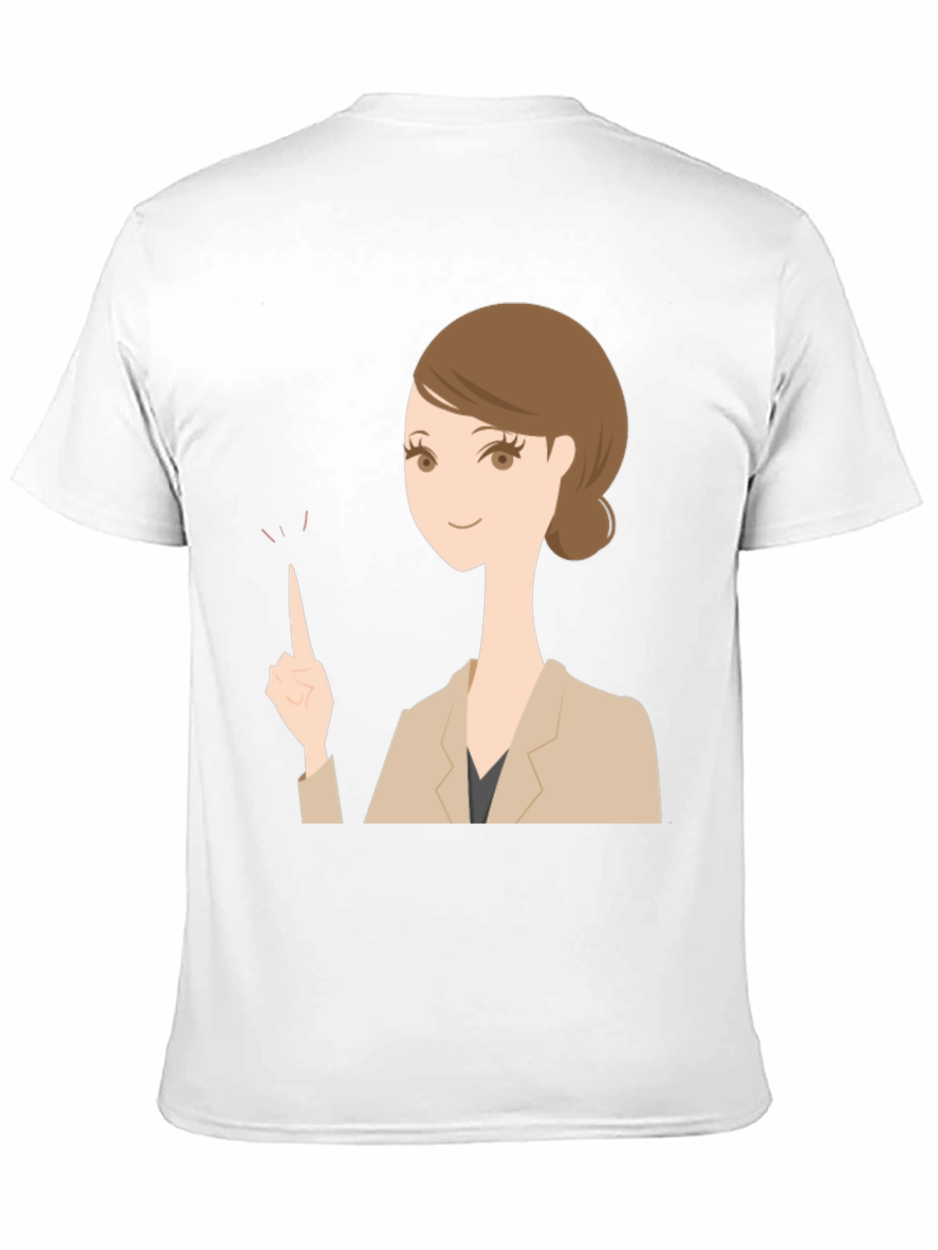 Woman Pointing T-Shirt - Black Graphic Tee
