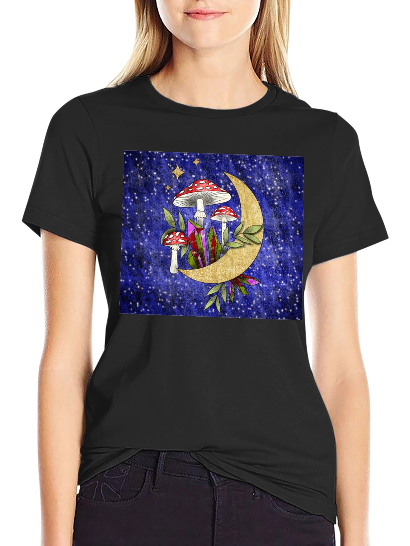 Mystical Mushroom Moon T-Shirt