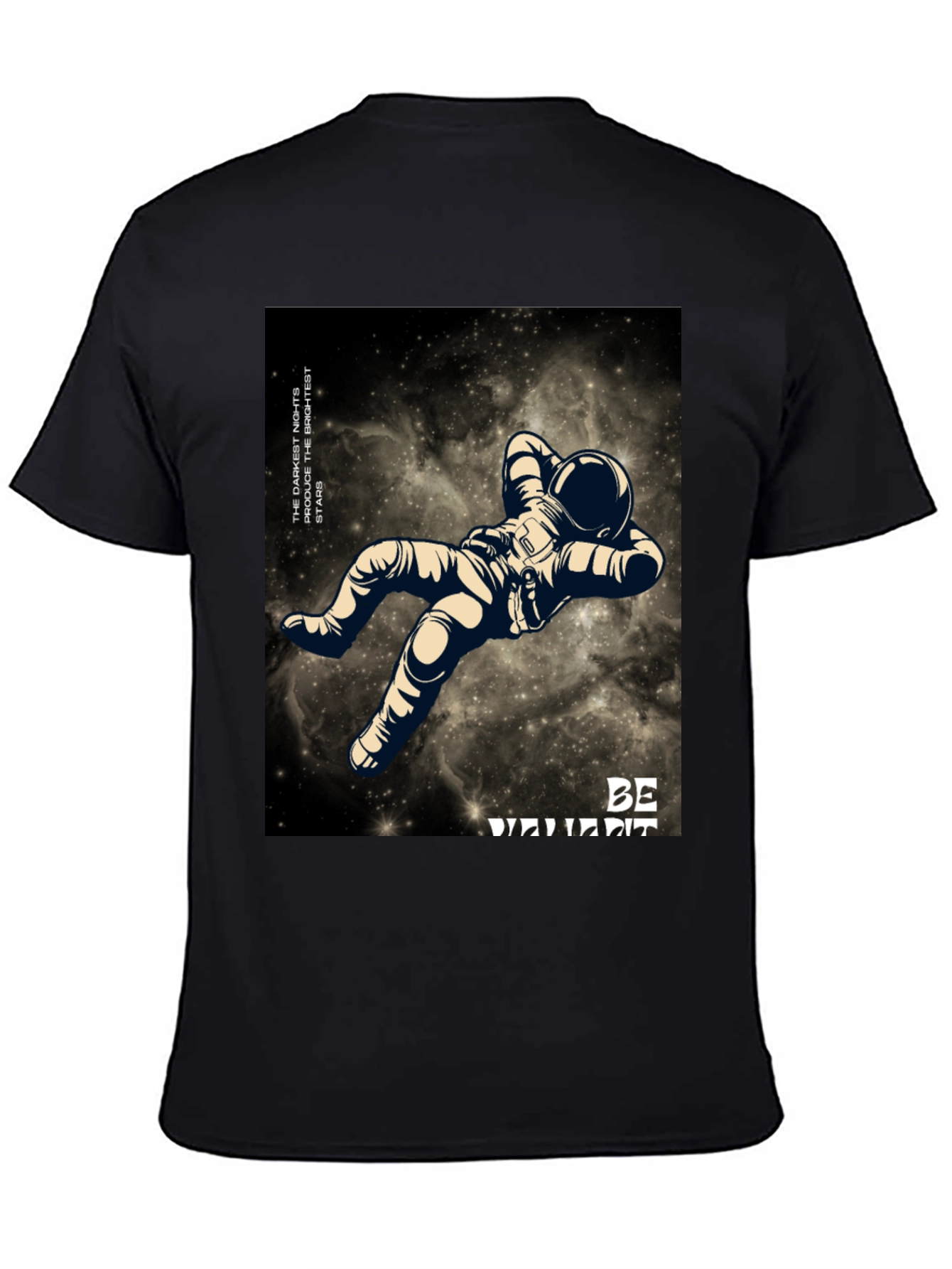 Astronaut Graphic Black T-Shirt - Be Different