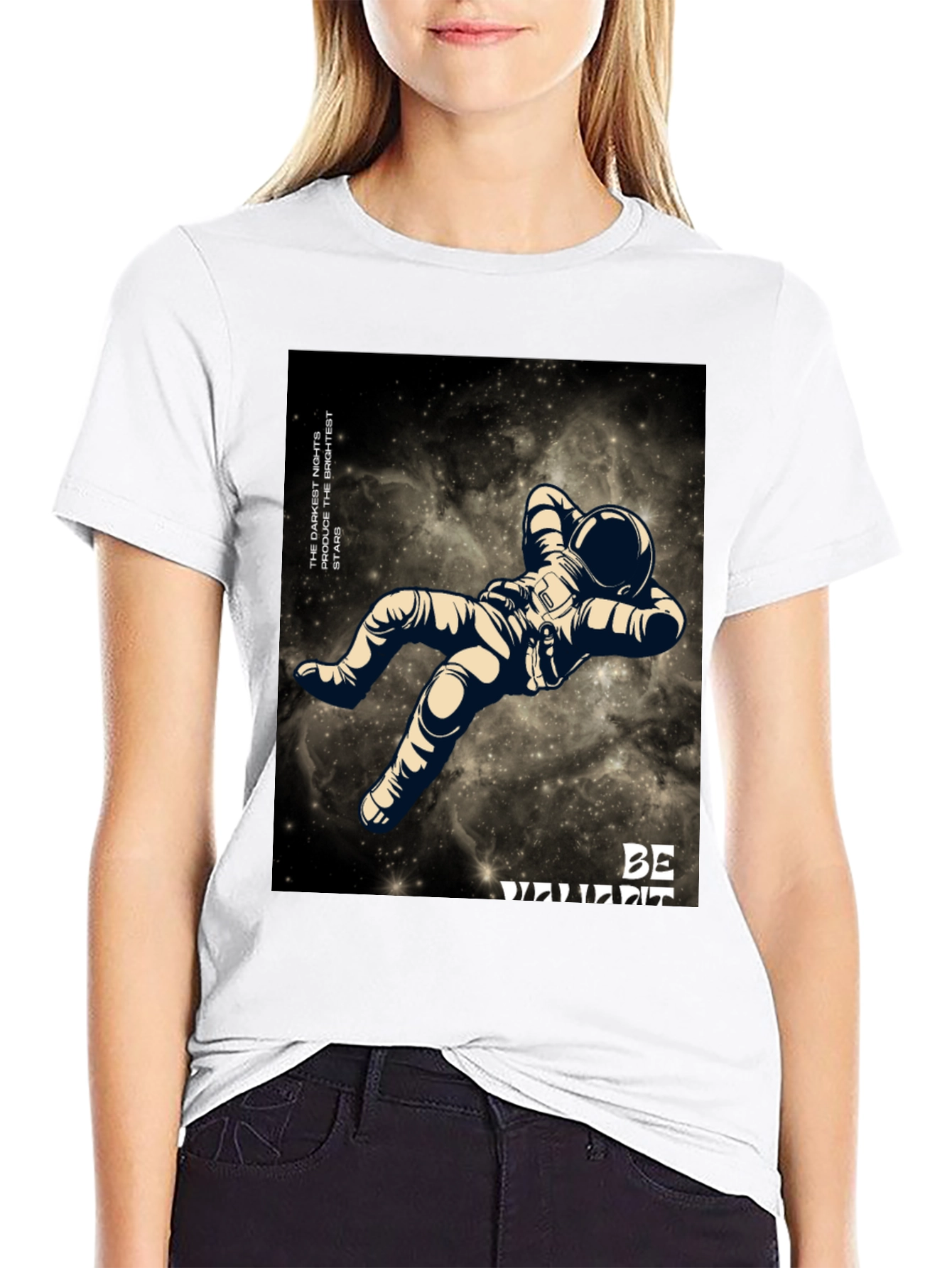 Astronaut Graphic Black T-Shirt - Be Different