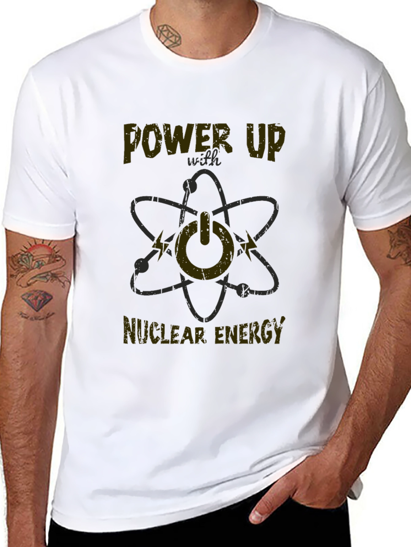 Power Up with Nuclear Energy Graphic T-Shirt