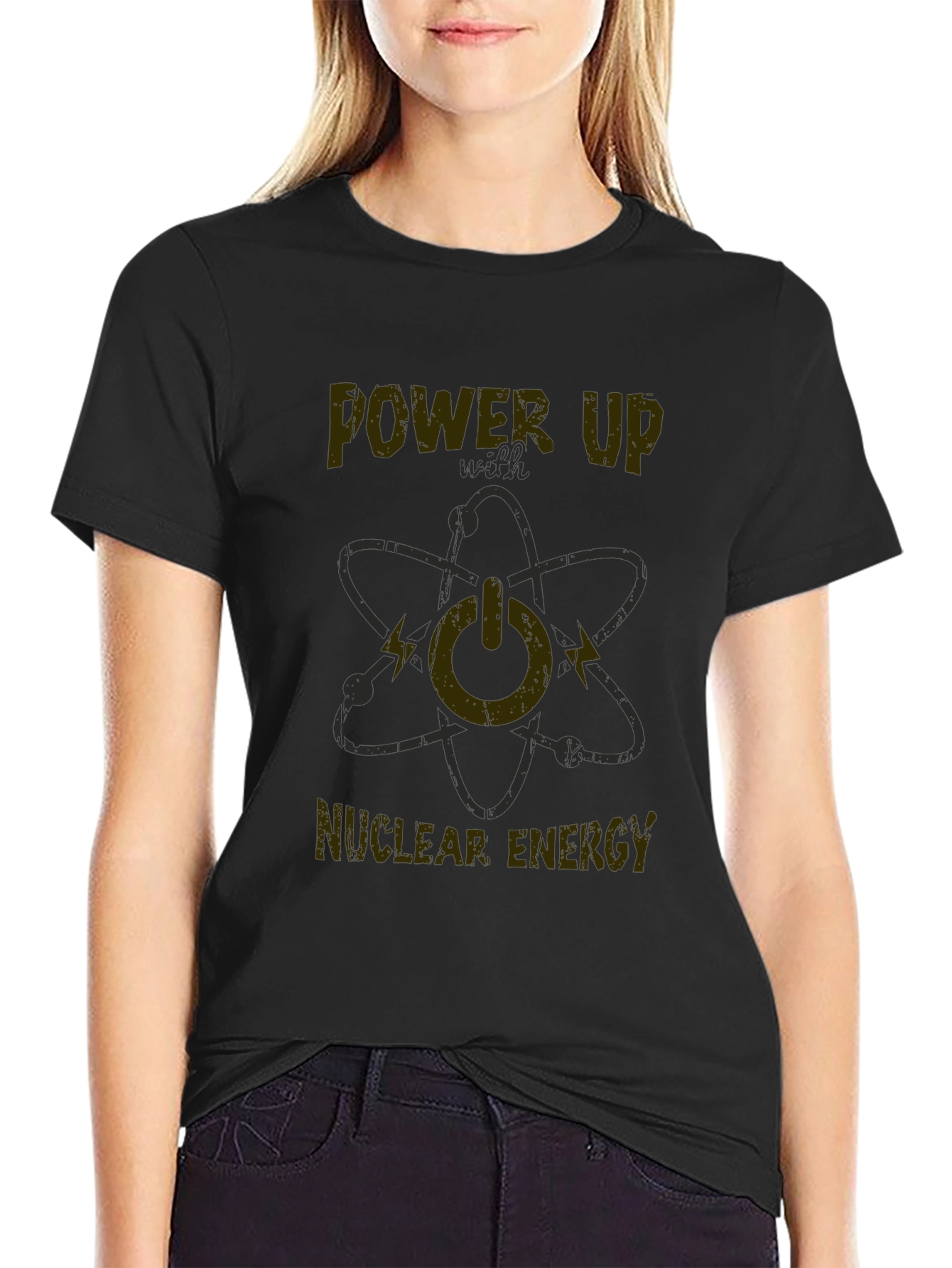 Power Up with Nuclear Energy Graphic T-Shirt