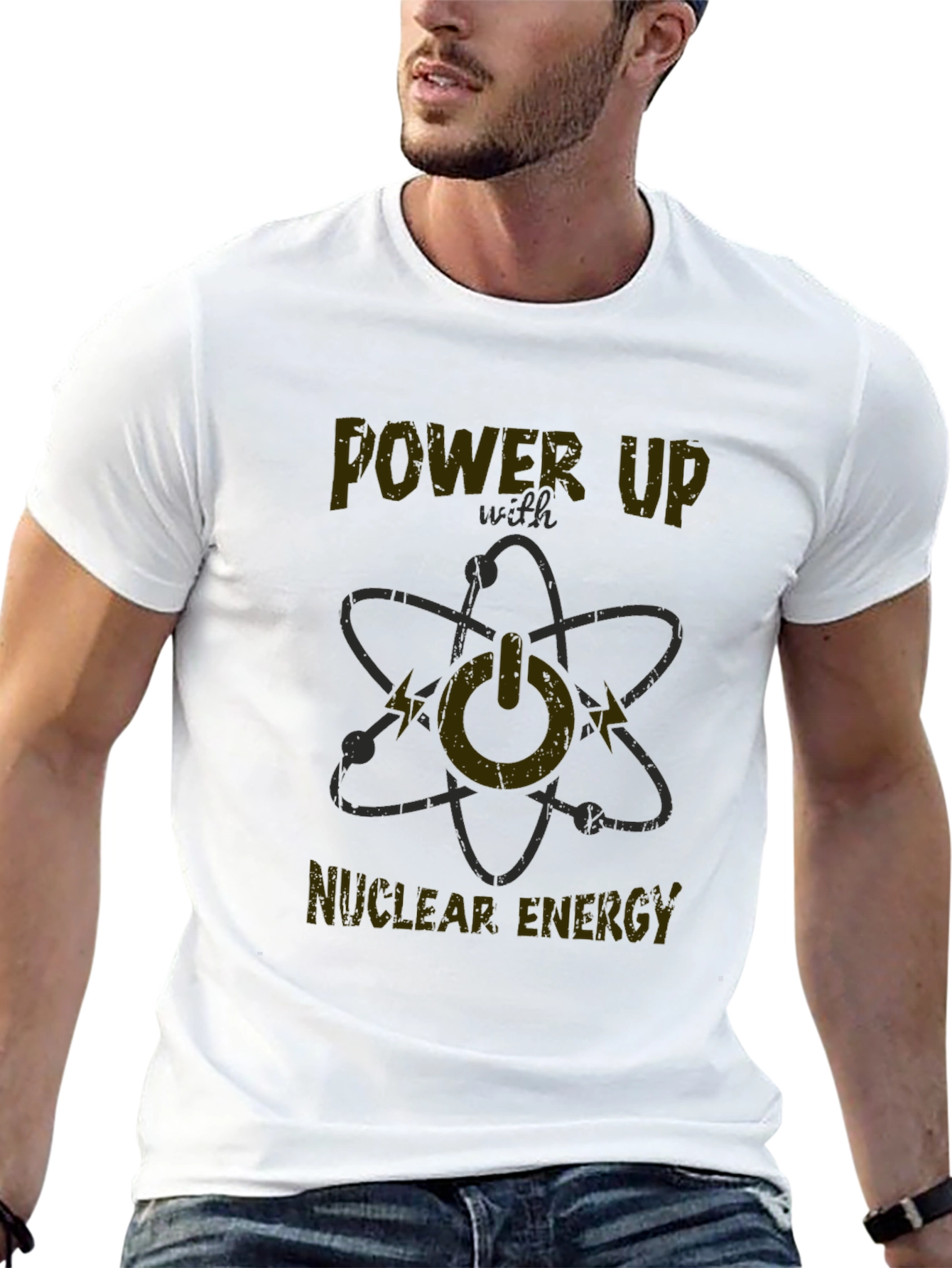 Power Up with Nuclear Energy Graphic T-Shirt