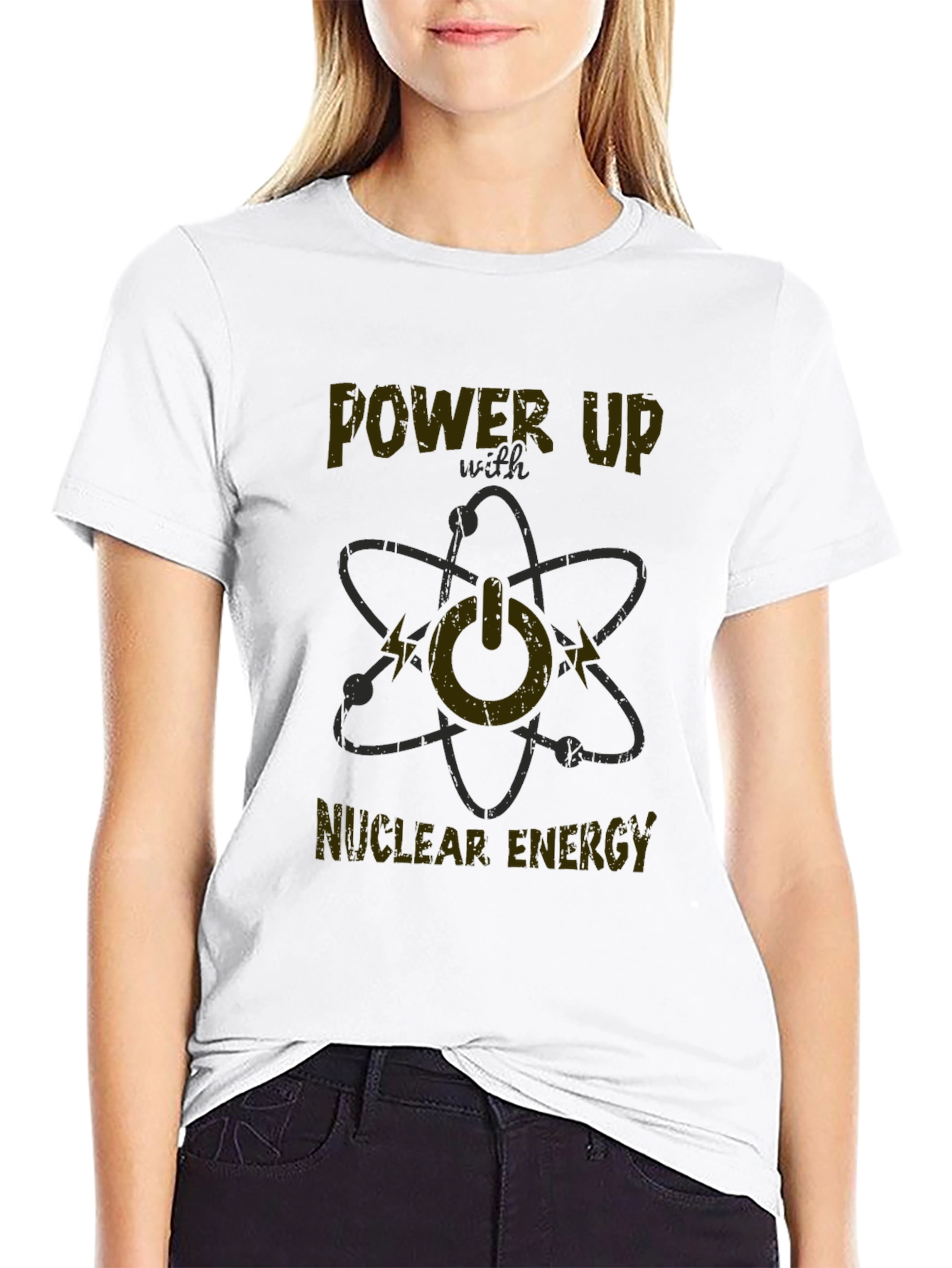 Power Up with Nuclear Energy Graphic T-Shirt