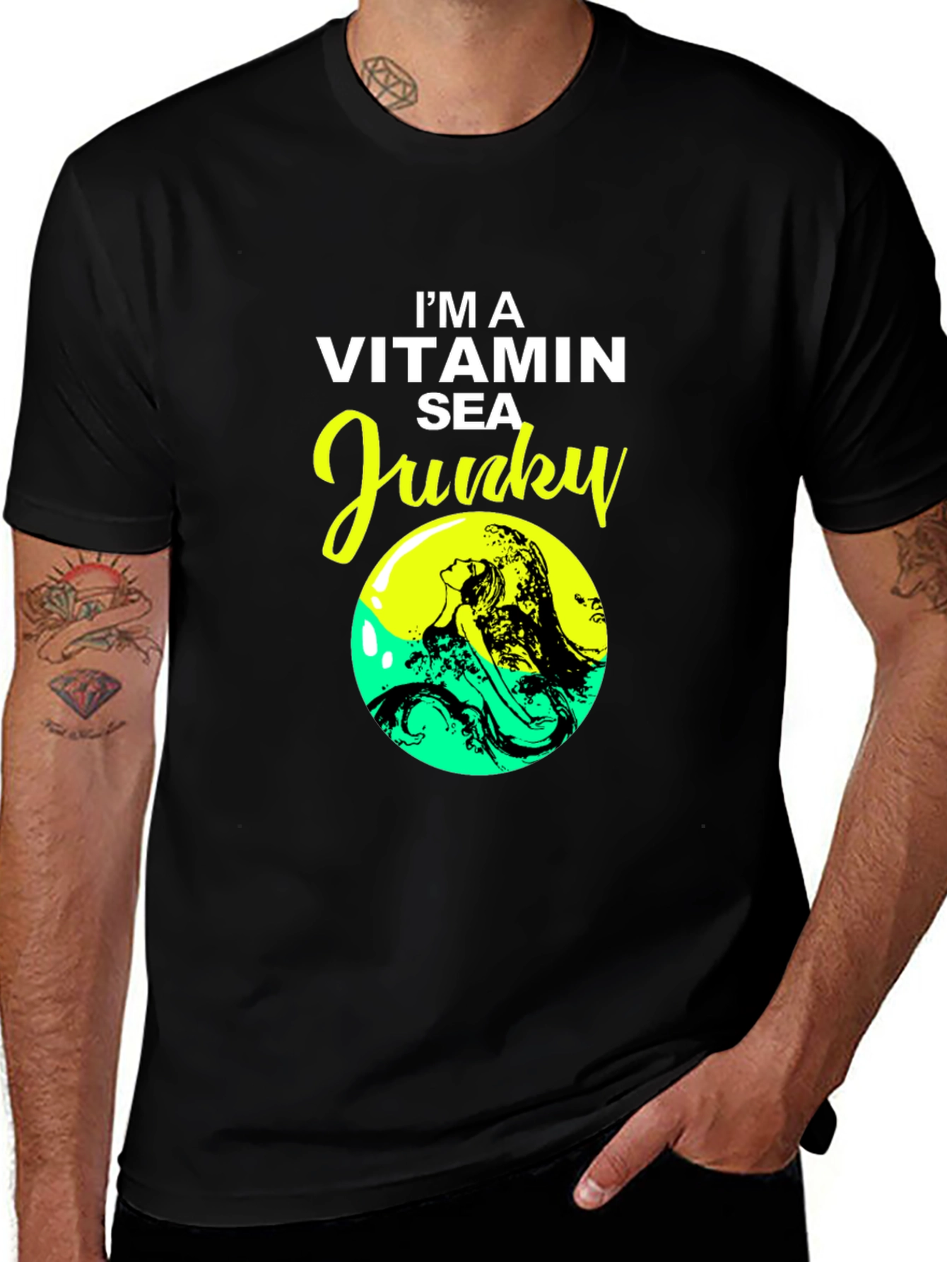 Vitamin Sea Junky Black T-Shirt