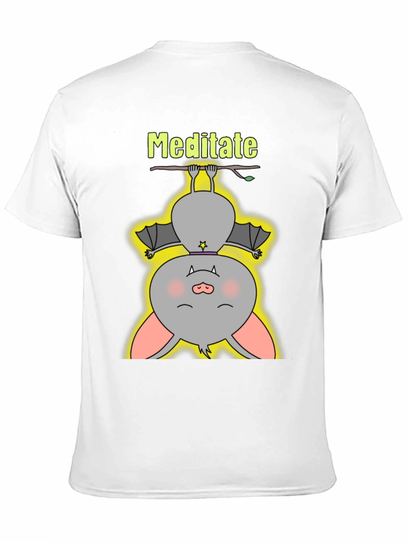 Meditate Bat Graphic Tee - Relaxed Fit