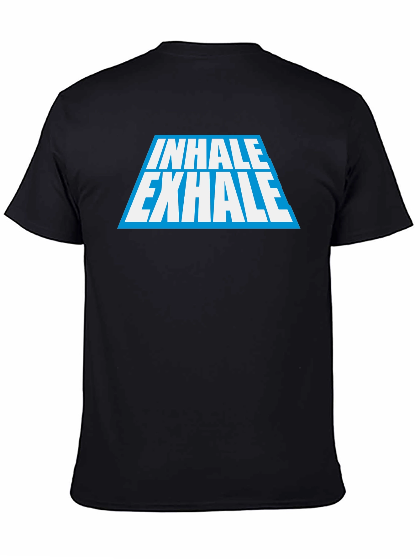 Inhale Exhale Graphic Tee - Black Cotton Blend