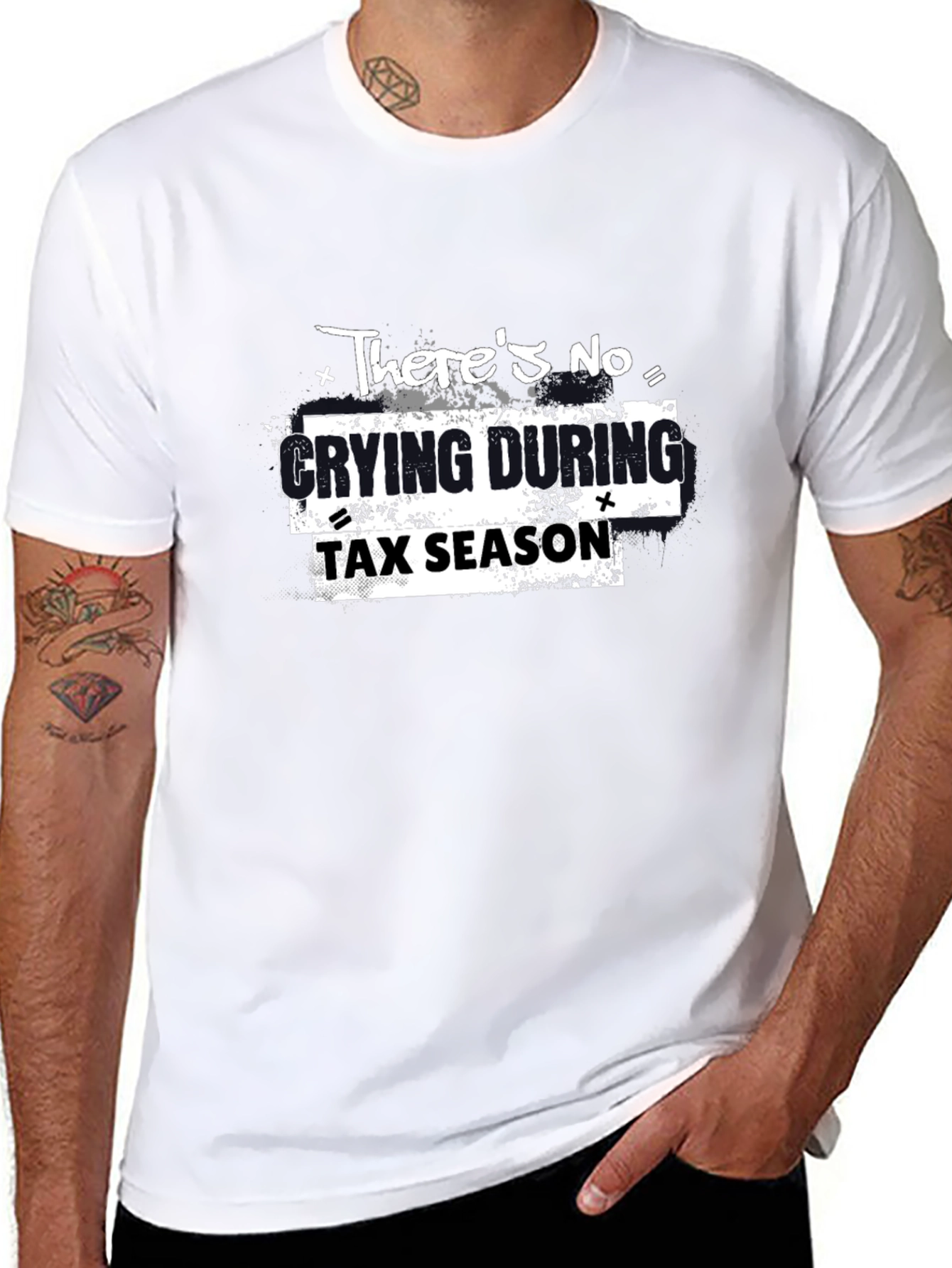 Funny Tax Season T-Shirt - No Crying Graphic Tee