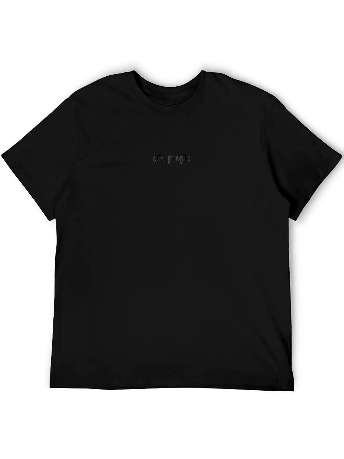 Ew People Graphic T-Shirt - Black Crew Neck Tee