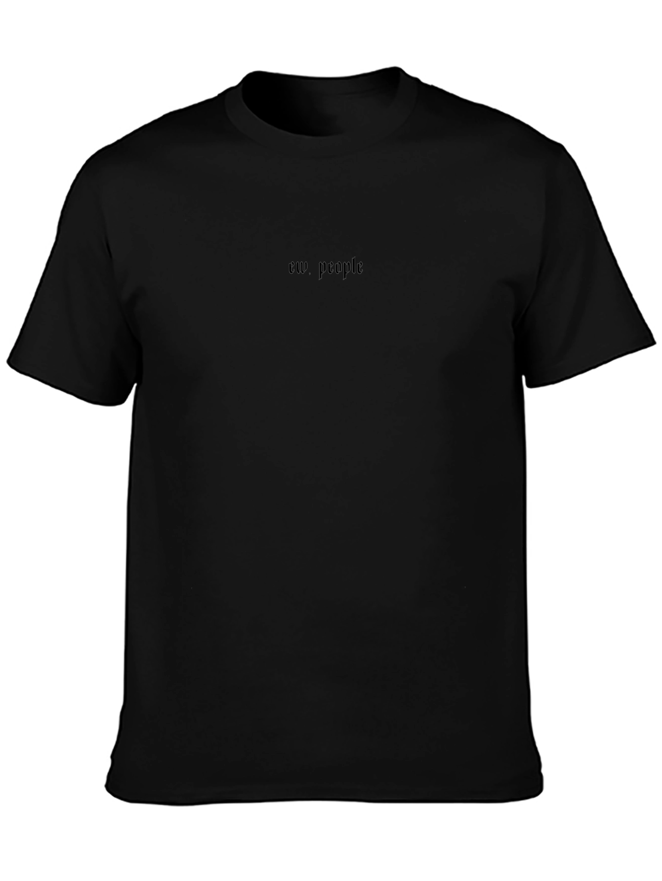 Ew People Graphic T-Shirt - Black Crew Neck Tee