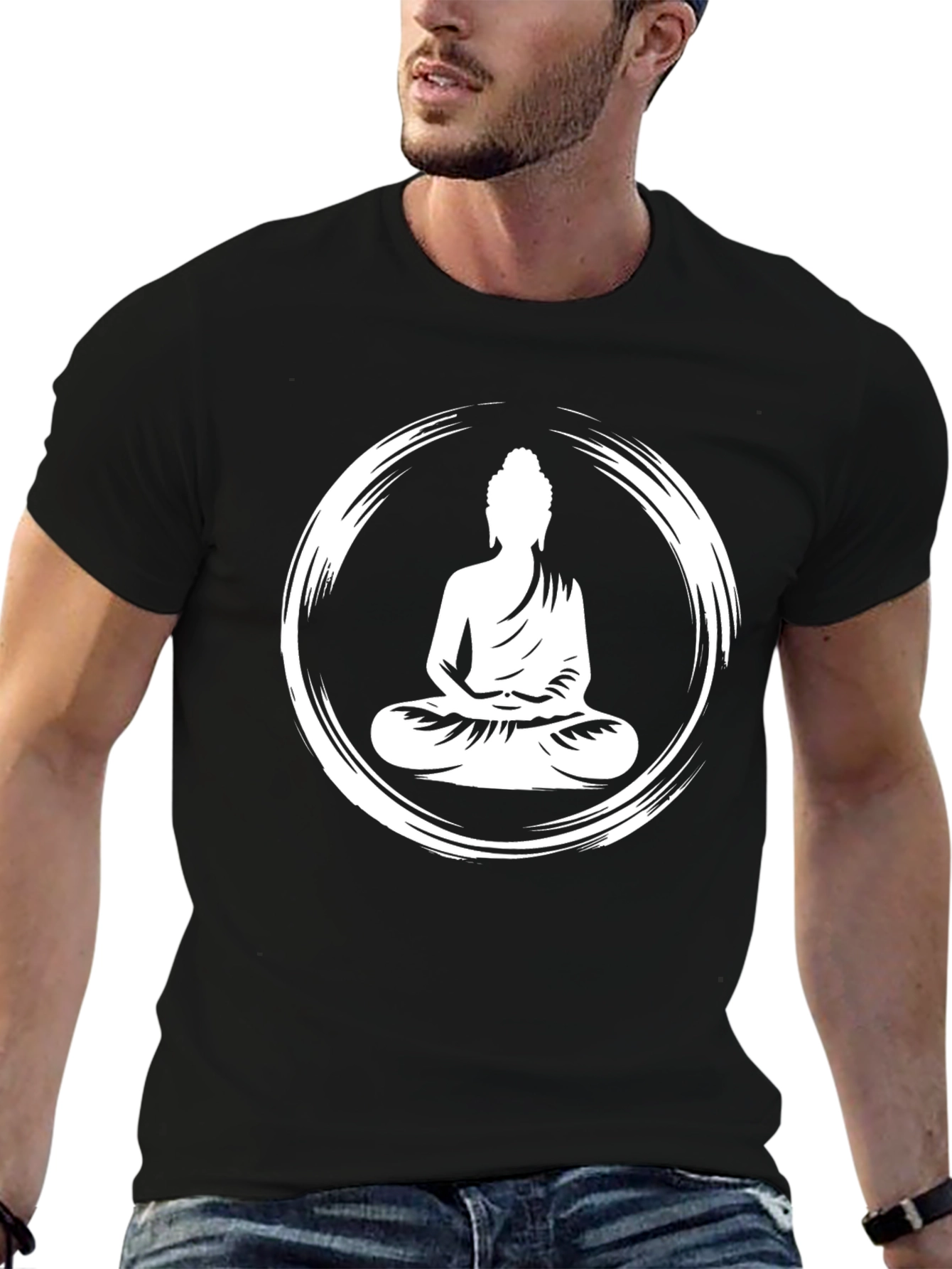 Buddha Zen Circle Graphic T-Shirt - Spiritual Style