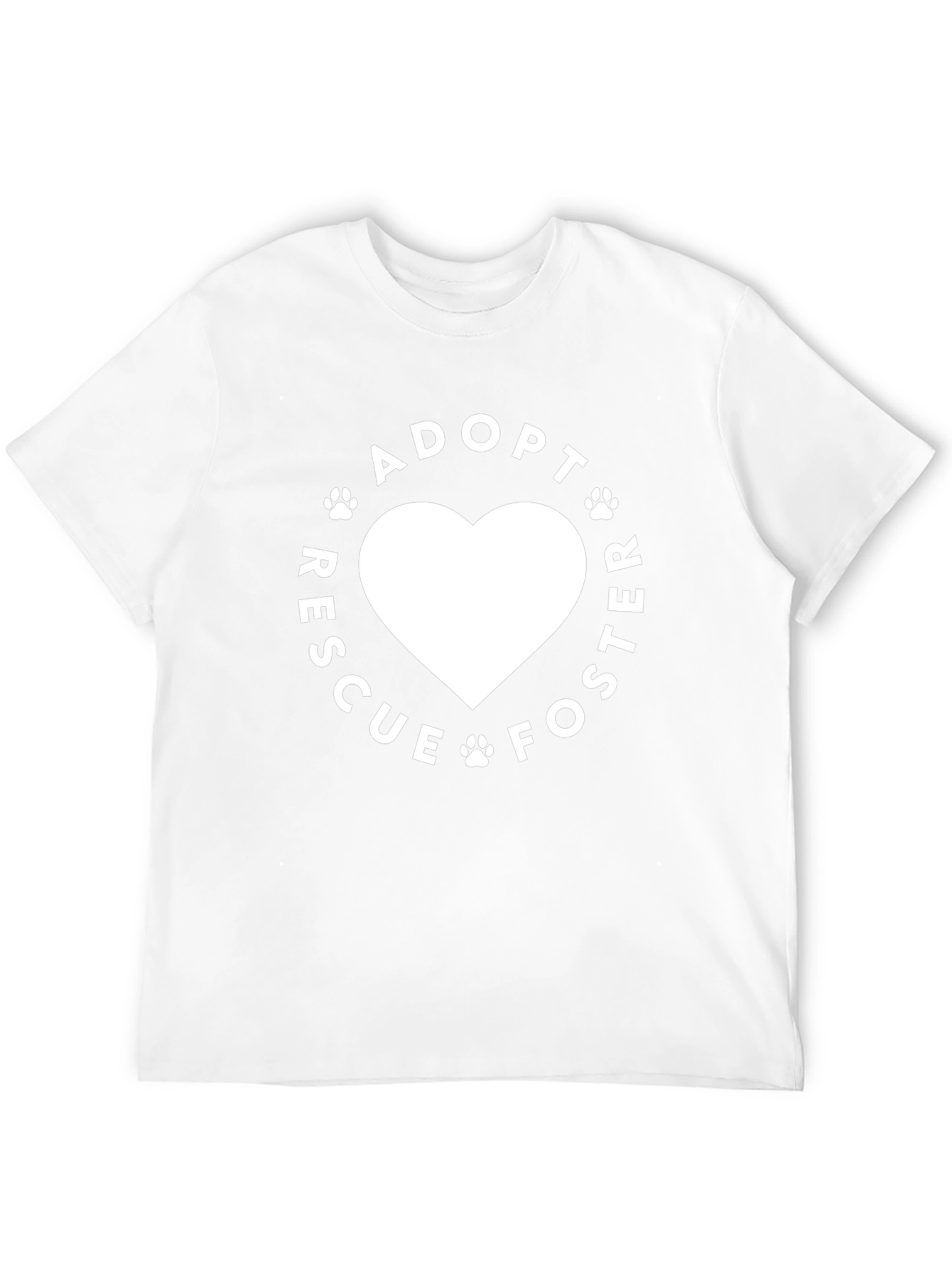 Adopt Rescue Foster Heart Tee - Black