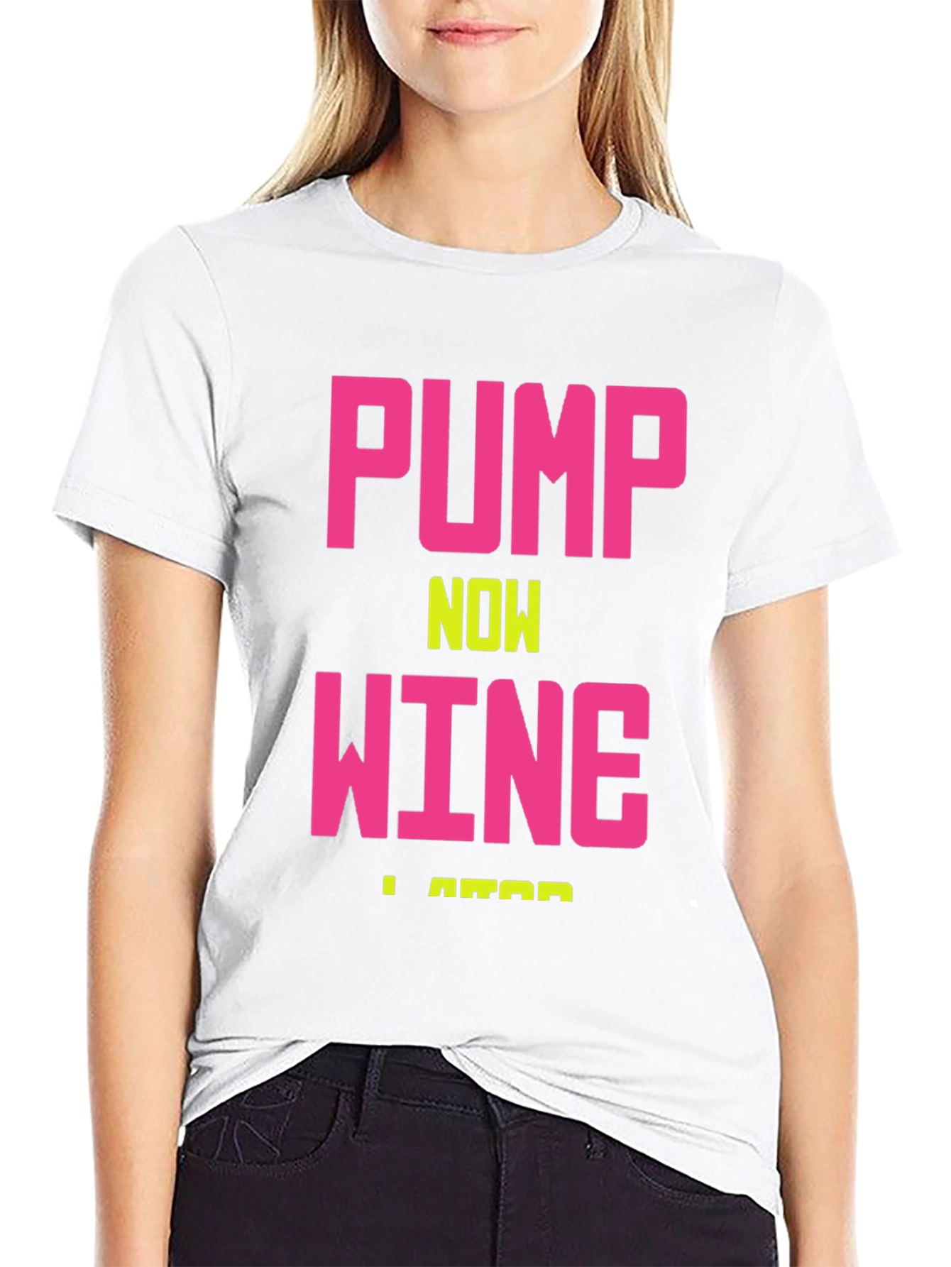 Pump Now Wine Later Mens Black Graphic Tee