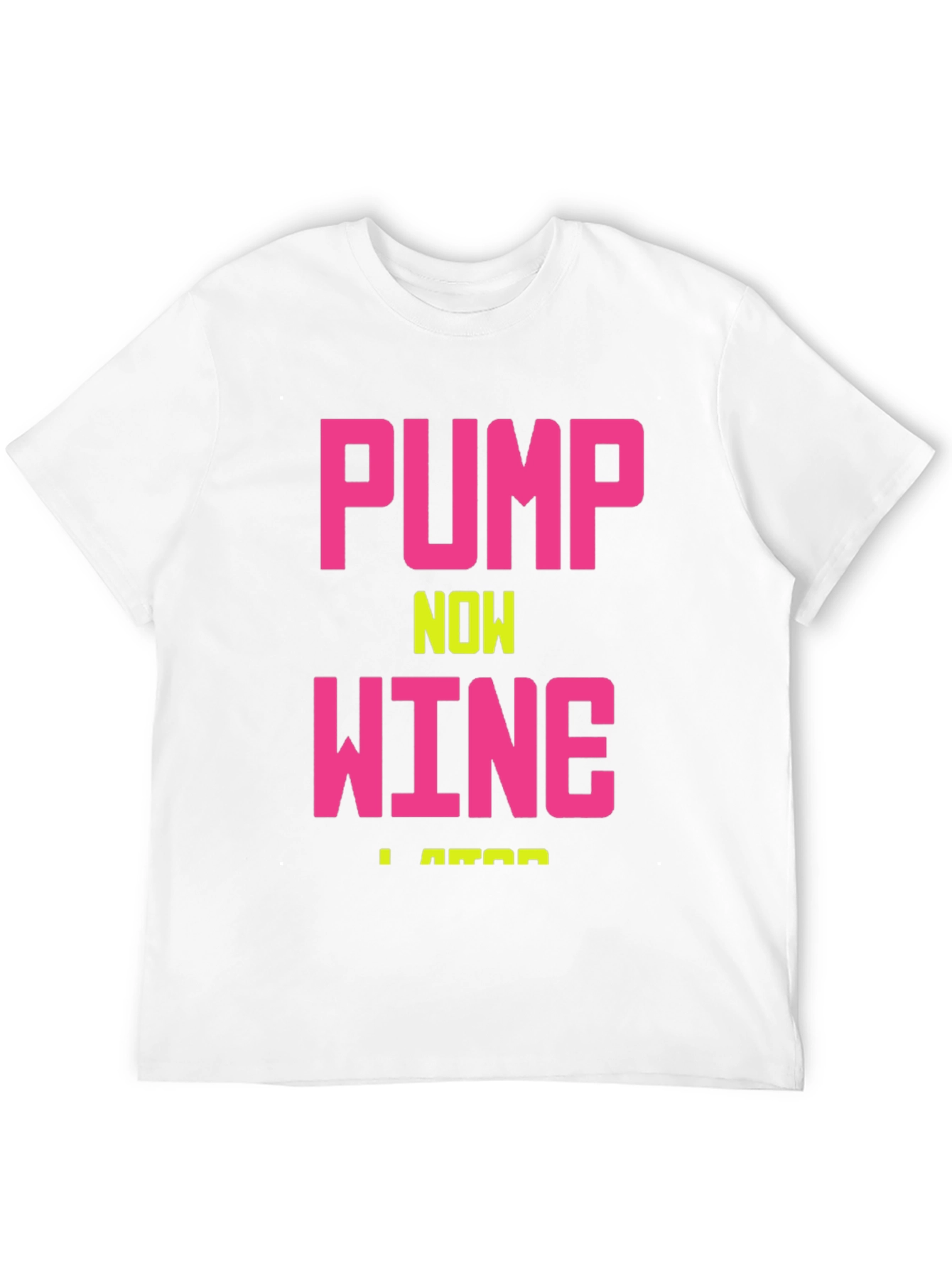 Pump Now Wine Later Mens Black Graphic Tee