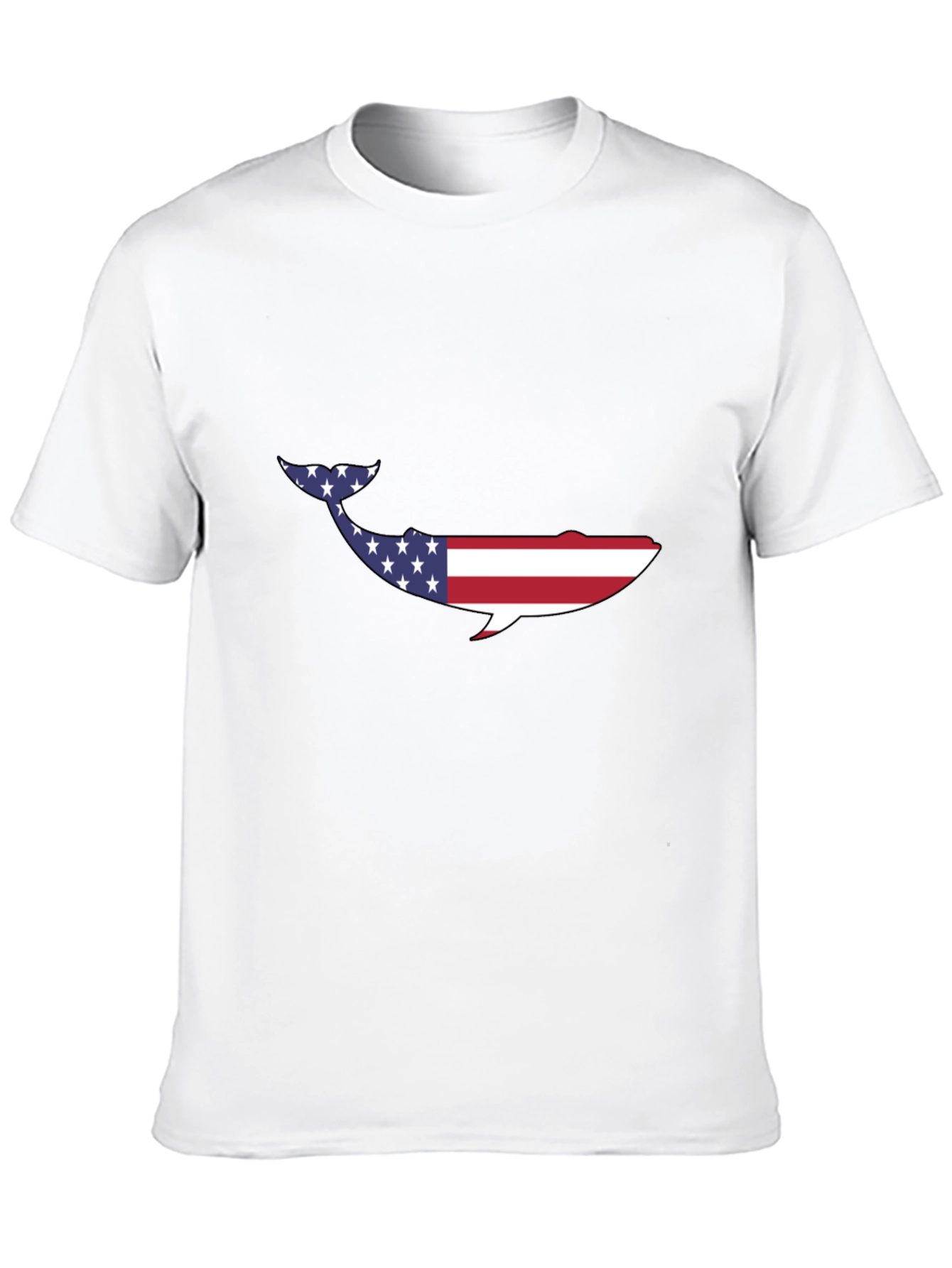 American Flag Whale Graphic Tee