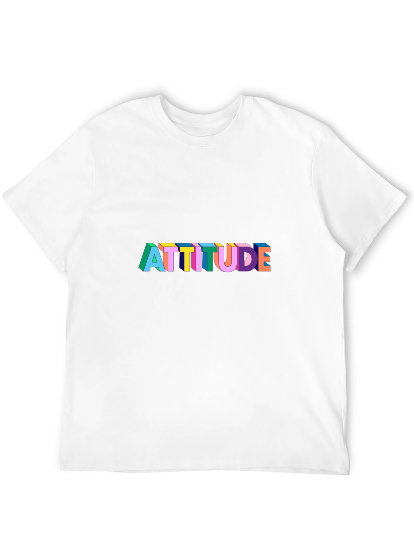 Attitude Graphic Print Black T-Shirt