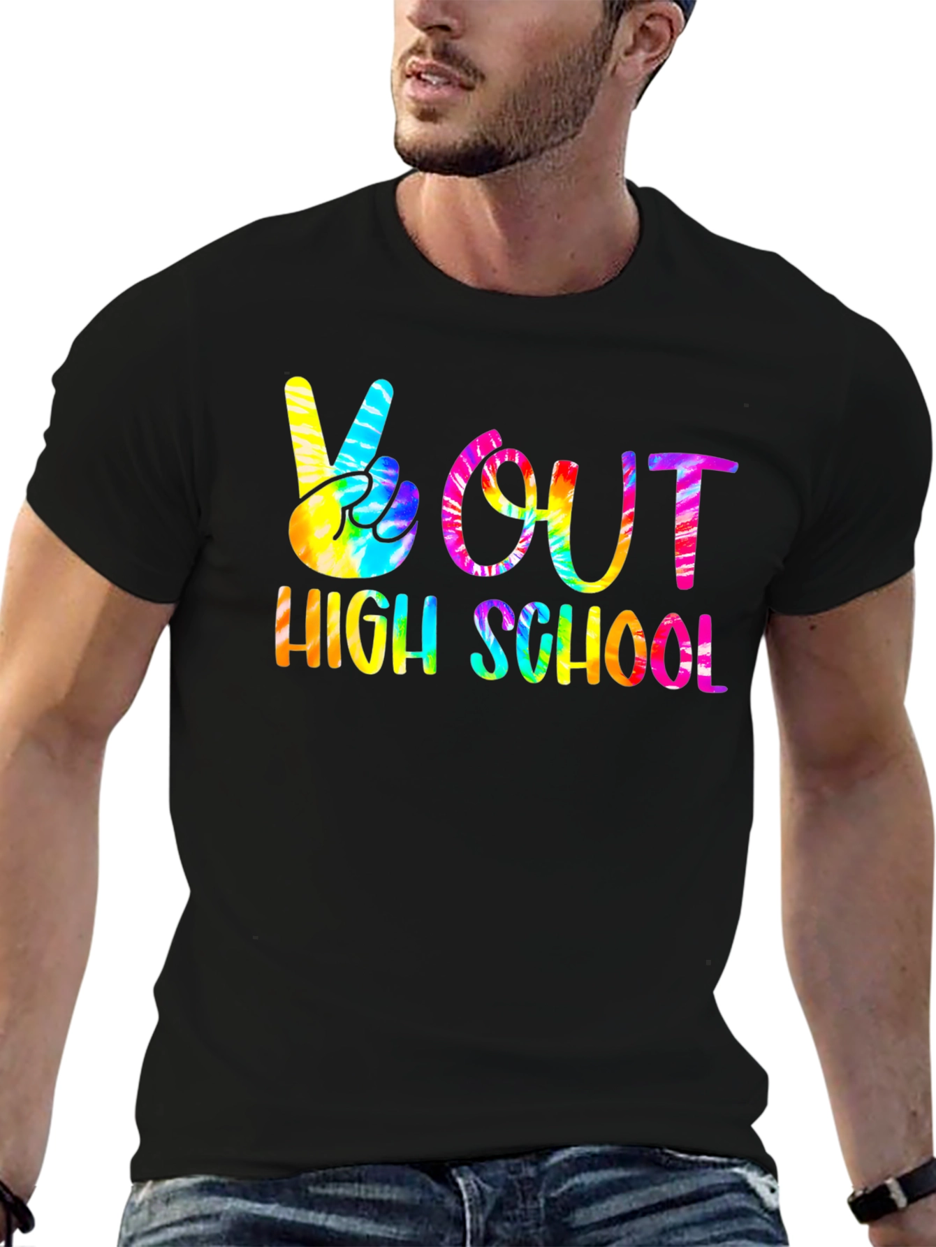 Peace Out High School Tie Dye T-Shirt