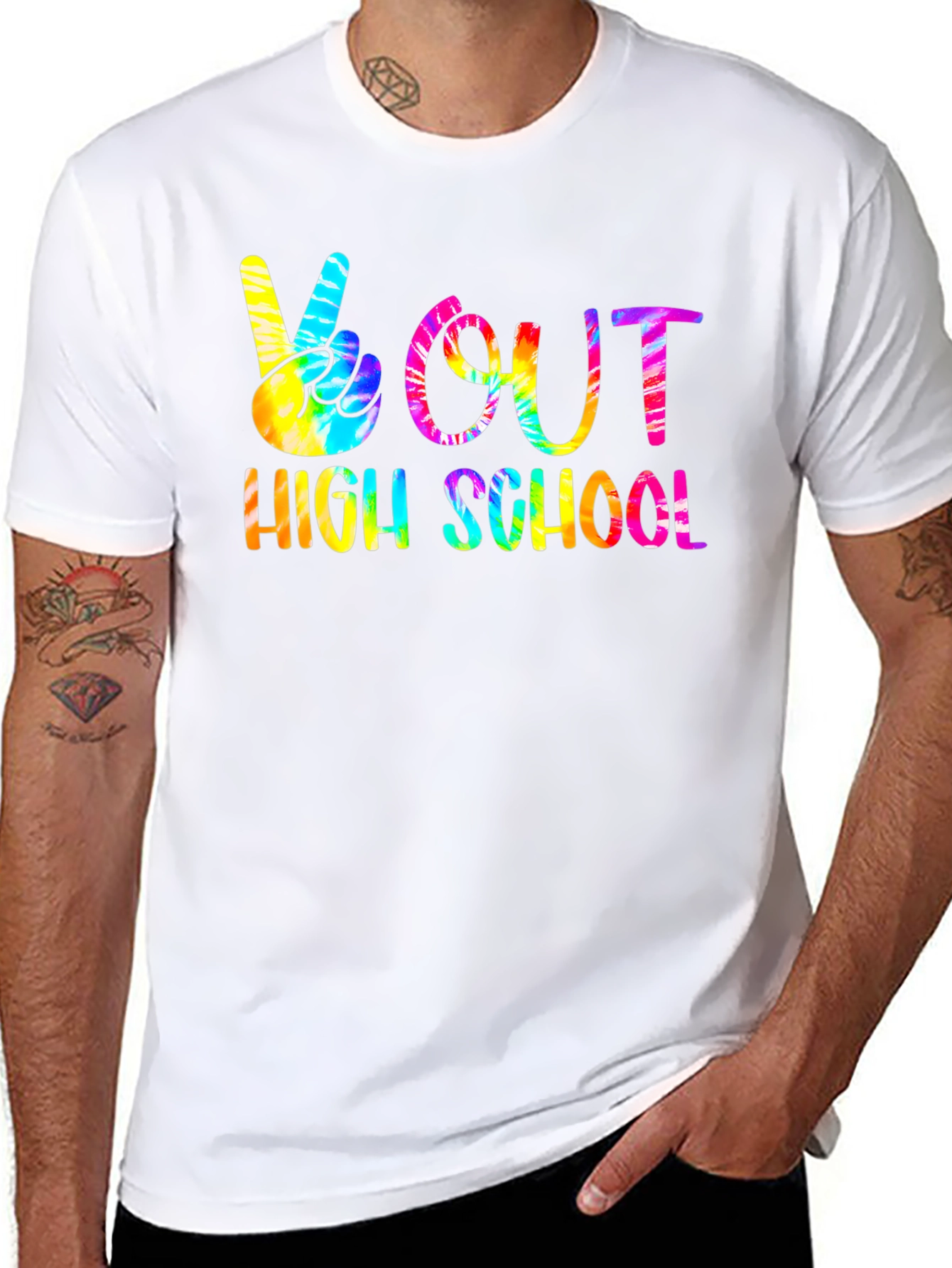Peace Out High School Tie Dye T-Shirt