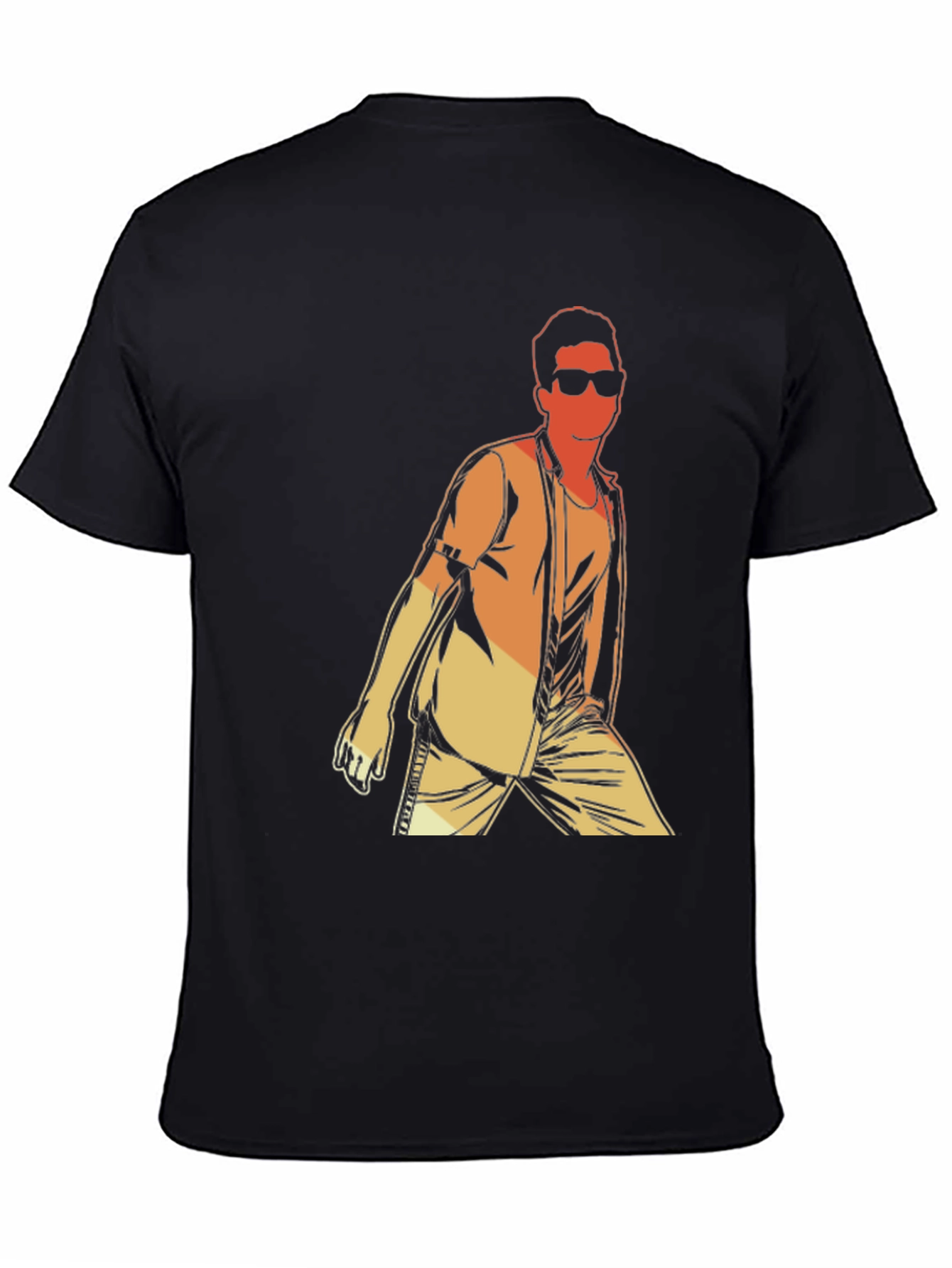 Retro Graphic Tee - Cool Man Illustration
