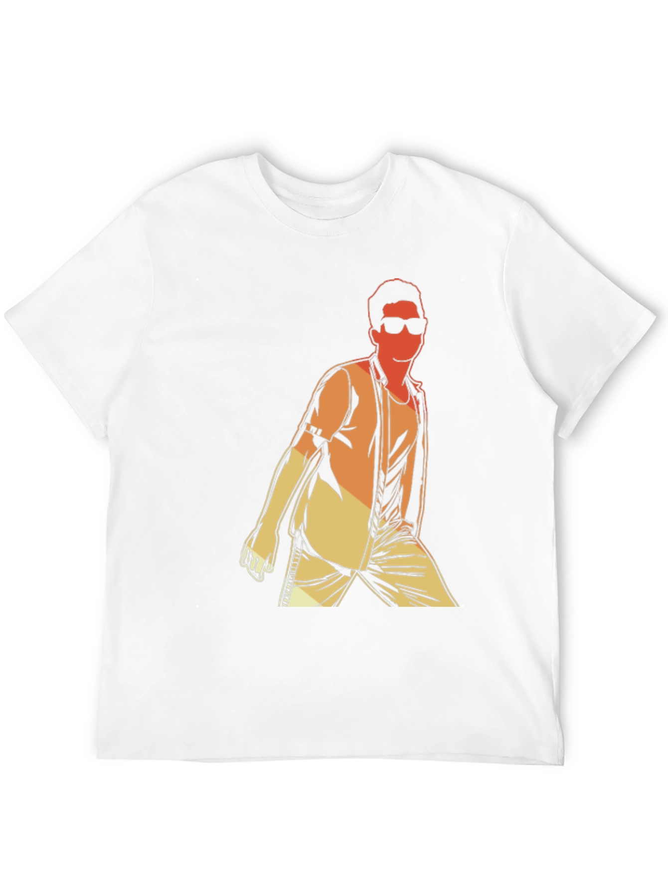 Retro Graphic Tee - Cool Man Illustration