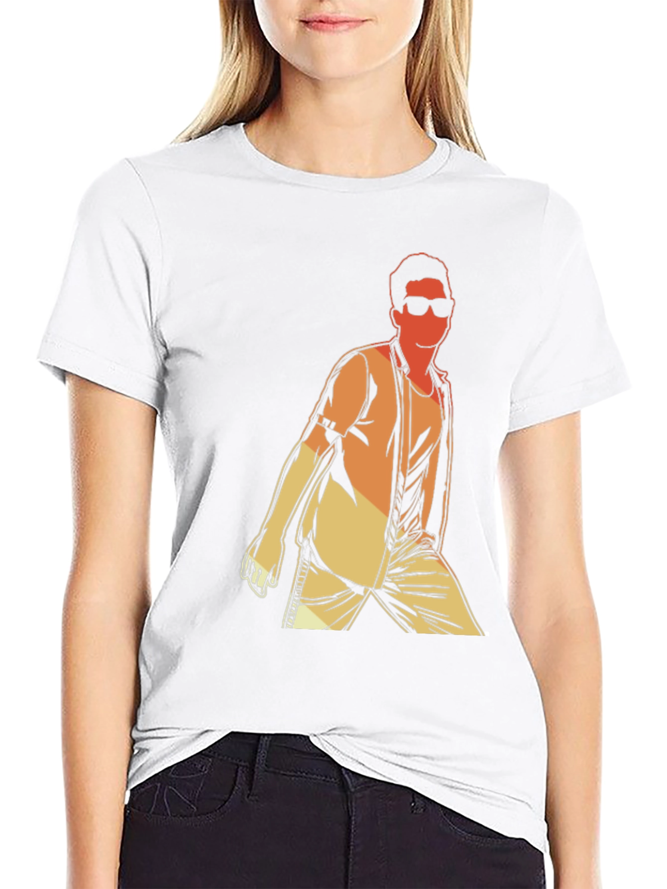 Retro Graphic Tee - Cool Man Illustration
