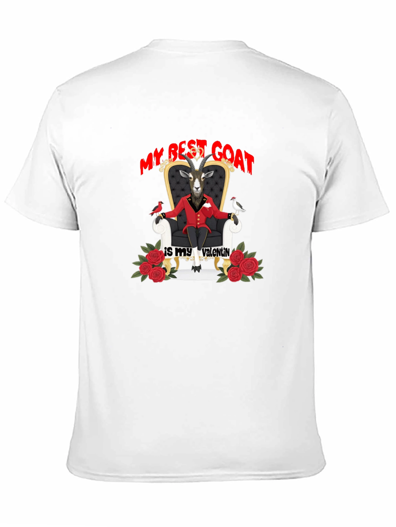 My Best Goat Is My Valentine Black T-Shirt