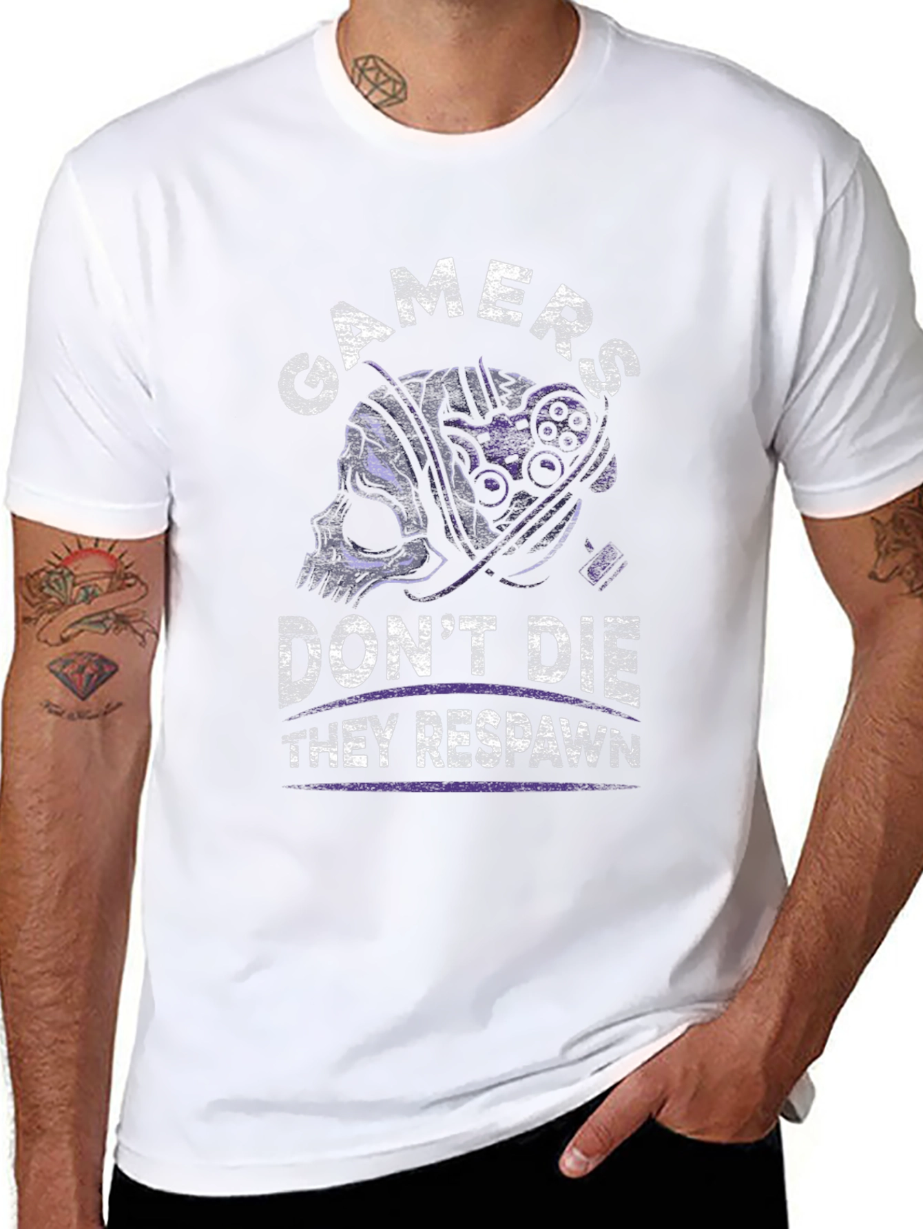Gamers Dont Die T-Shirt - They Respawn
