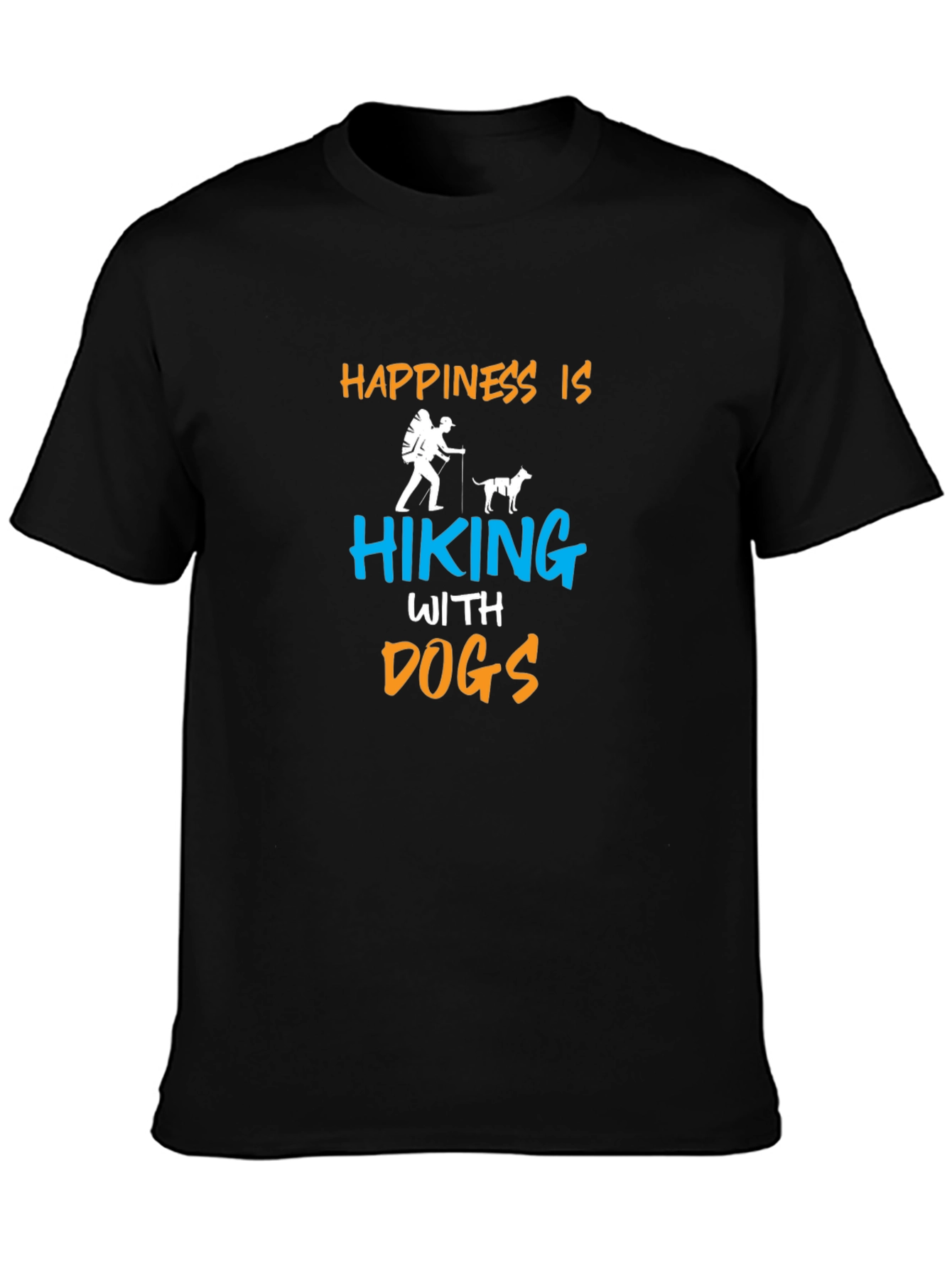 Happiness is Hiking with Dogs T-Shirt
