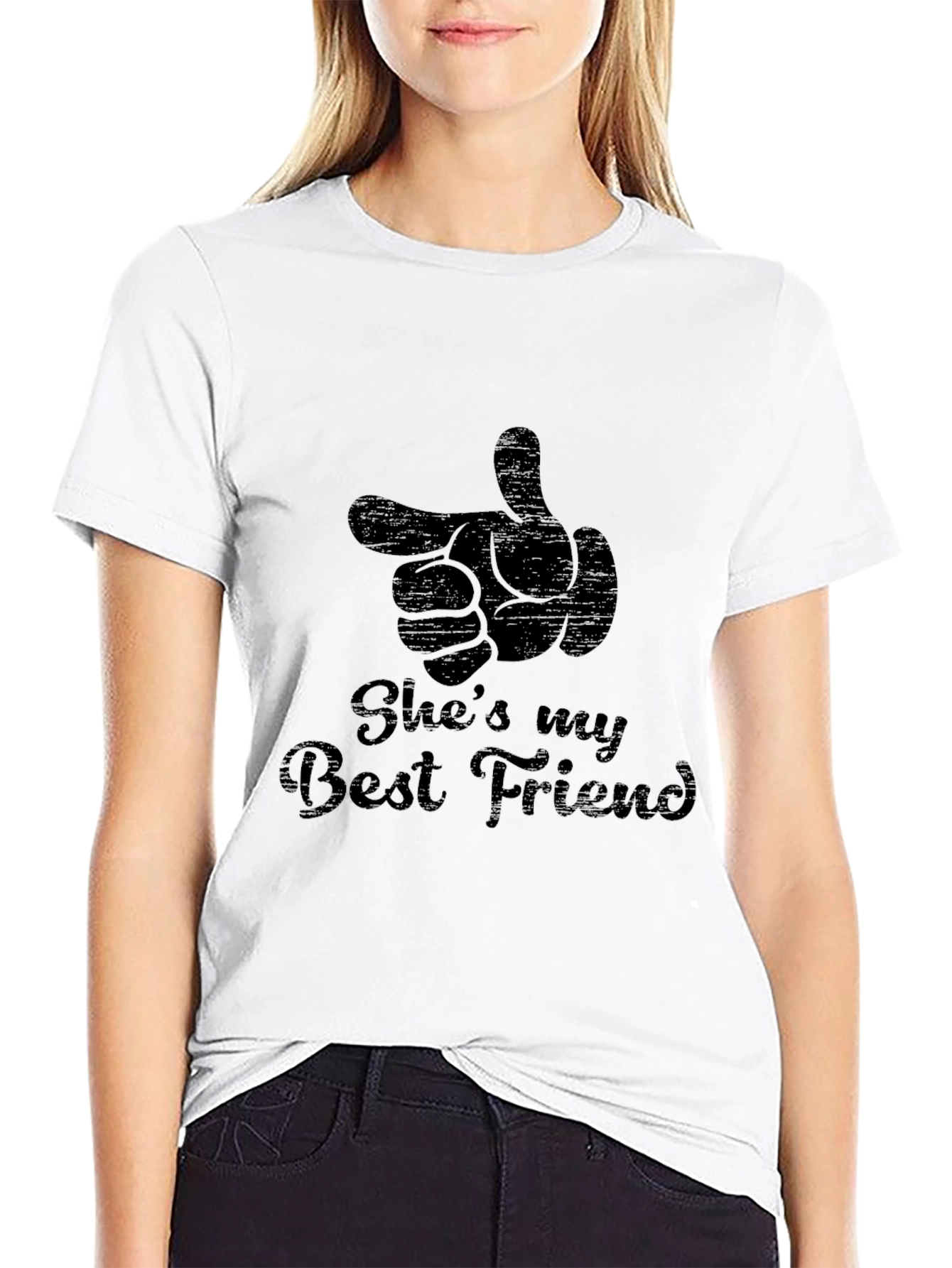 Shes My Best Friend Graphic Tee - Black T-Shirt
