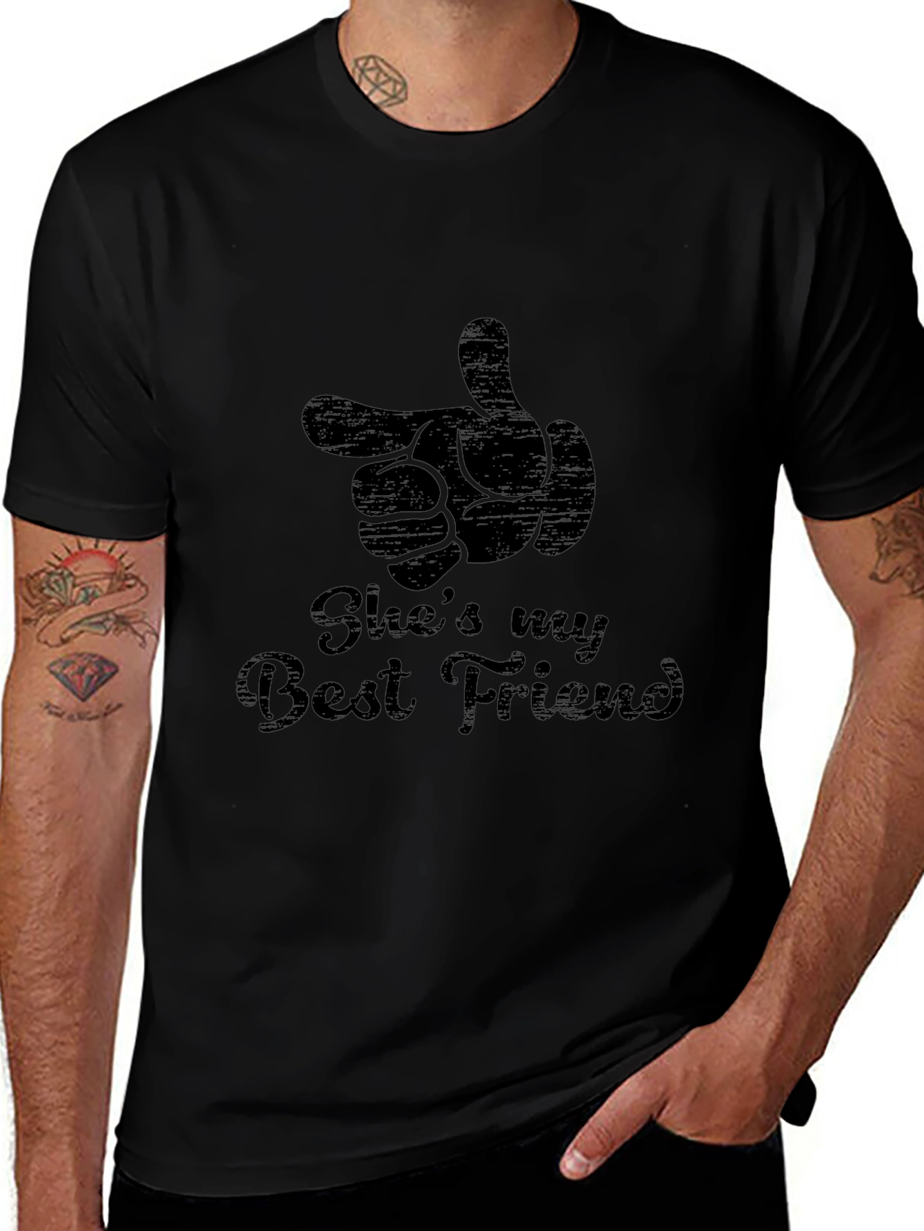 Shes My Best Friend Graphic Tee - Black T-Shirt
