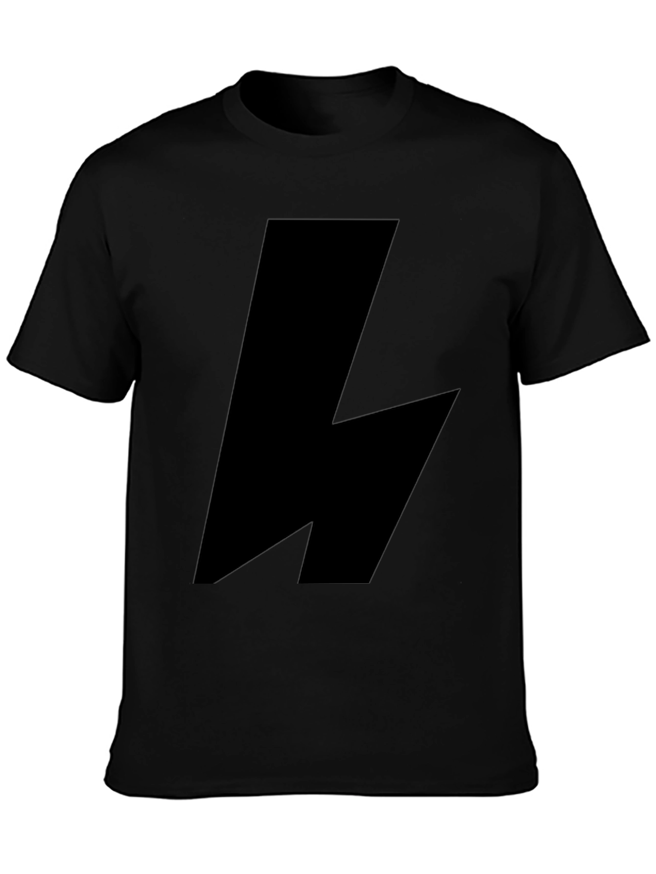 Bold Black Lightning Bolt Graphic Tee