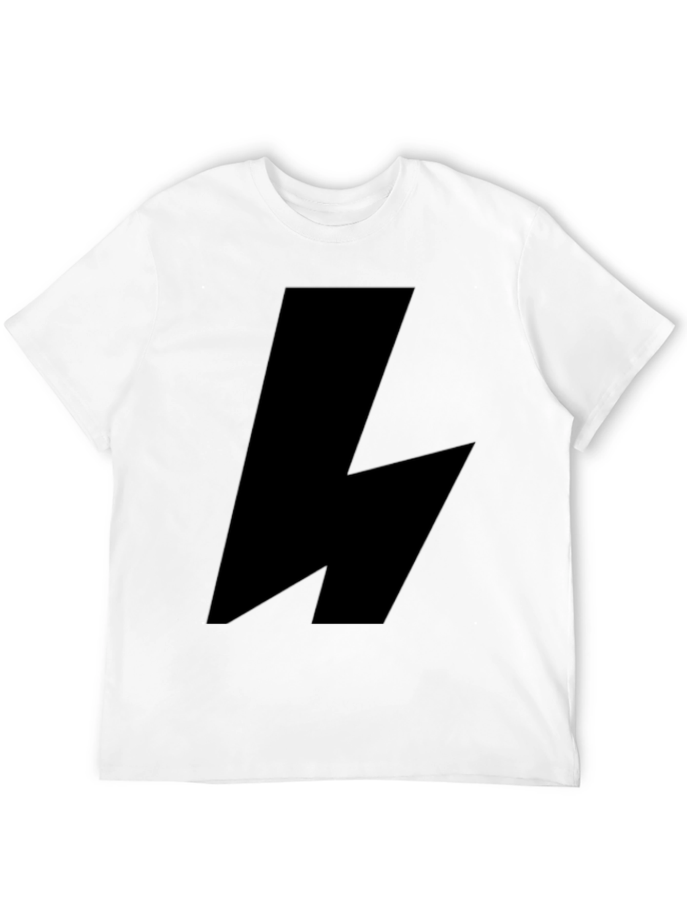 Bold Black Lightning Bolt Graphic Tee