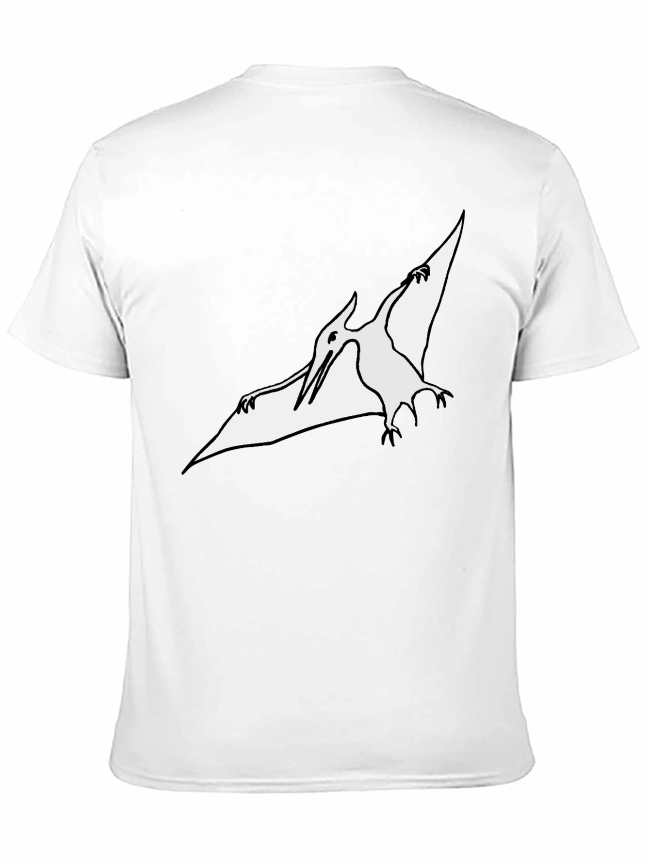 Pterodactyl Graphic Tee - Black Cotton T-Shirt